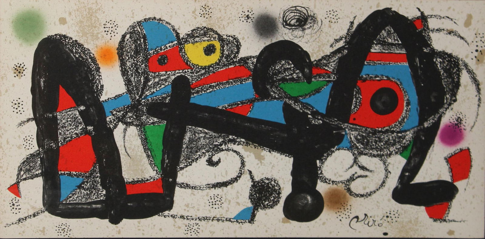 Joan Miro - Portugal: Artist: Joan Miro Title: Portugal Year: 1975 Dimensions: 8in. by 15.75in. Edition: From the rare limited edition Publisher: Leon Amiel New York Suite