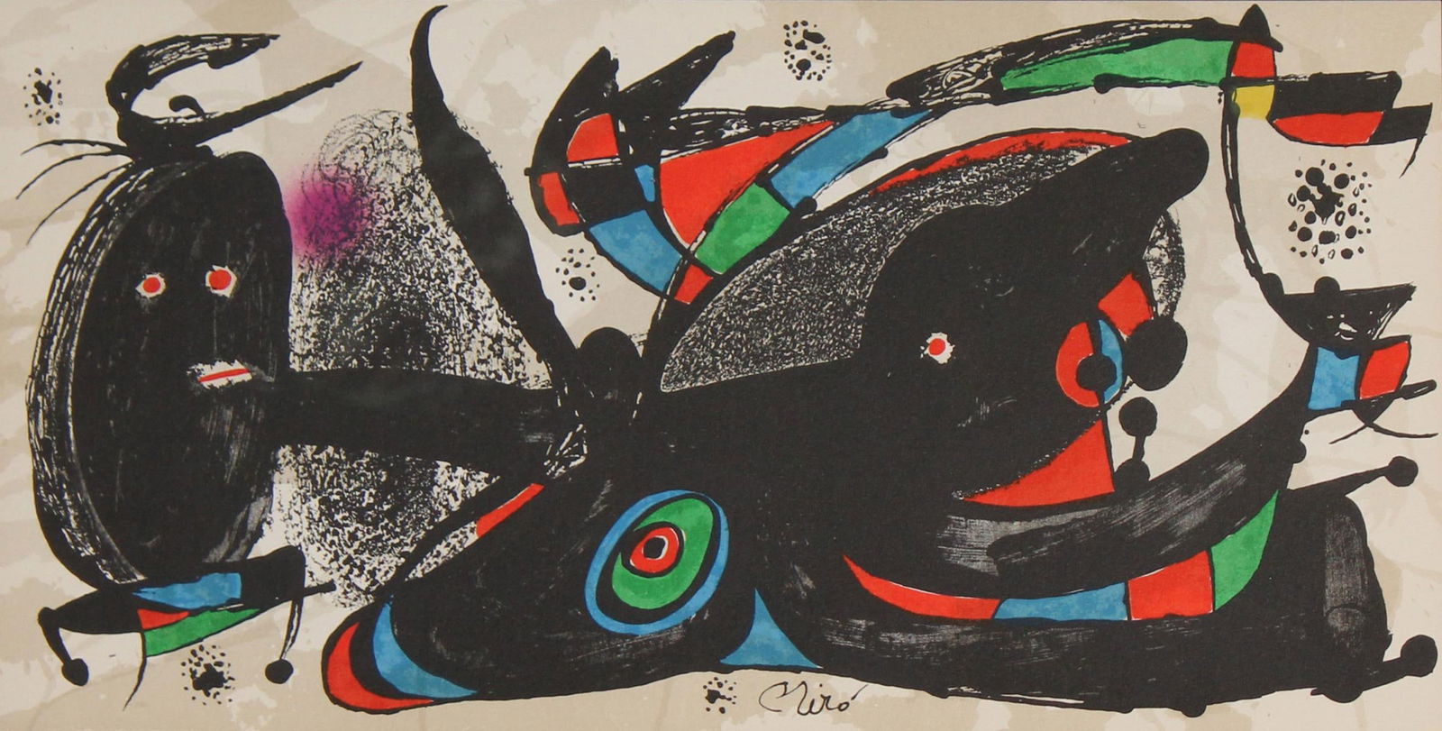 Joan Miro - Great Britain: Artist: Joan Miro Title: Great Britain Year: 1975 Dimensions: 8in. by 15.5in. Edition: From the rare limited edition Publisher: Leon Amiel New York S