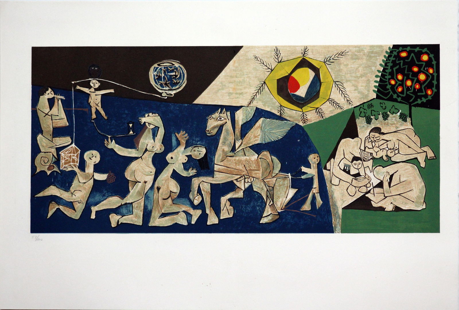 Pablo Picasso (After) - Peace: Artist: Pablo Picasso (After)Title: PeaceYear: 1954Dimensions: 11 1/4in. by 14 1/2in.Edition: 57 from the rare limited edition of 100Publisher: Mourlot Freres ParisSuite: La Guerre et la PaixMedium: