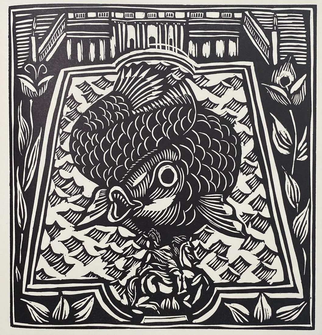 Raoul Dufy - La Carpe: Artist: Raoul DufyTitle: La CarpeYear: 1977Dimensions: 10in. by 13in.Edition: From the rare limited editionPublisher: The Metropolitan Museum of Art New YorkSuite: Le Bestiare ou Cortege