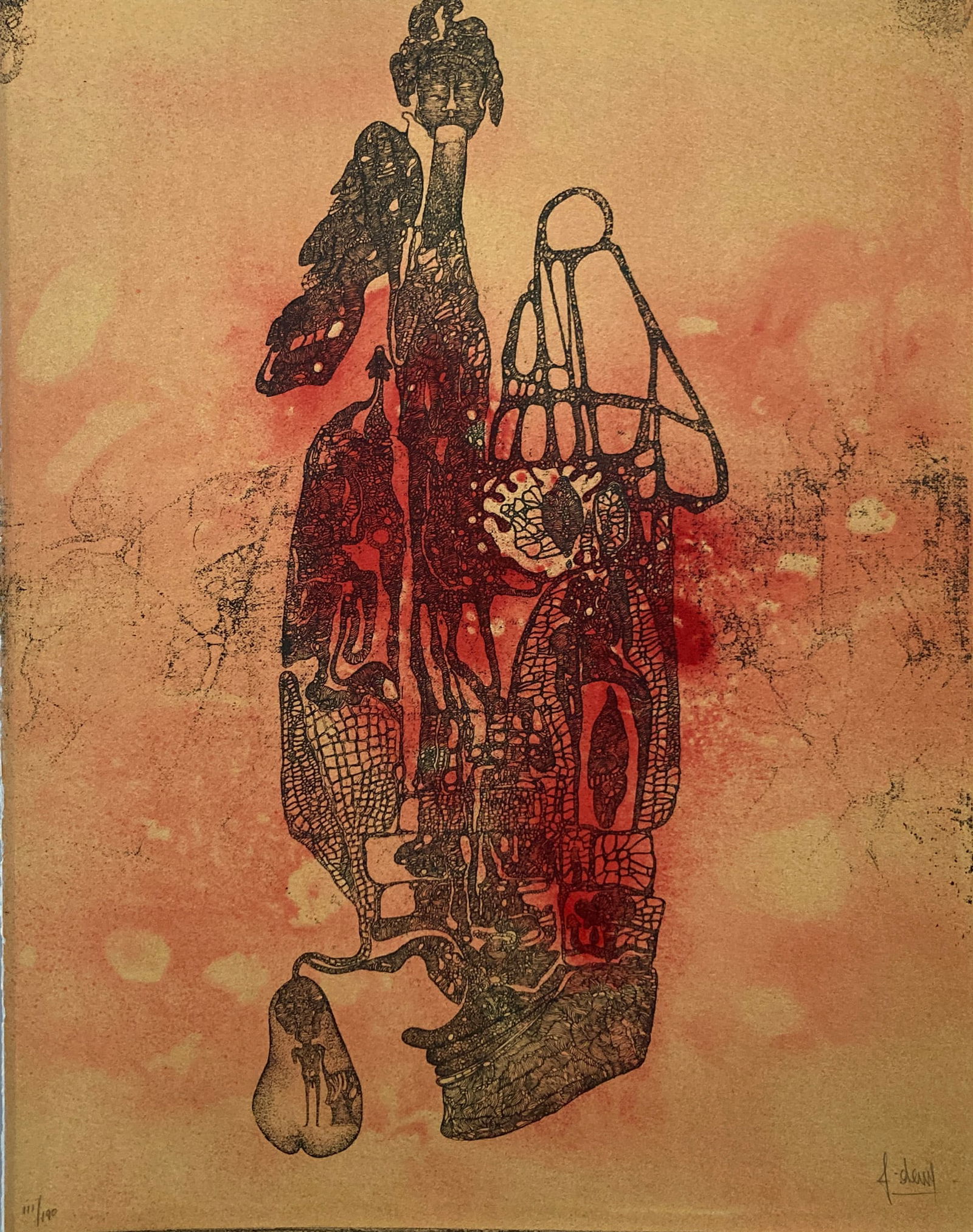 Fred Deux - Vertige Du Il: Artist: Fred DeuxTitle: Vertige Du IlYear: 1972Dimensions: 14 1/2 x 11 in.Edition: Numbered from the rare limited edition of 190CLVB DV LVRESuite: Variations sur ImaginaireMedium: Lithograph on