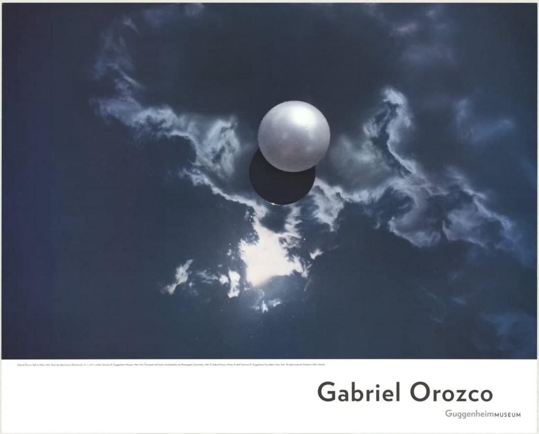 Gabriel Orozco - Ball on Water: Artist: Gabriel Orozco Title: Ball on Water Year: 2007 Dimensions: 34in. by 27 1/4in. Edition: From the Rare Limited Edition Publisher: Solomon R. Guggenheim Mu