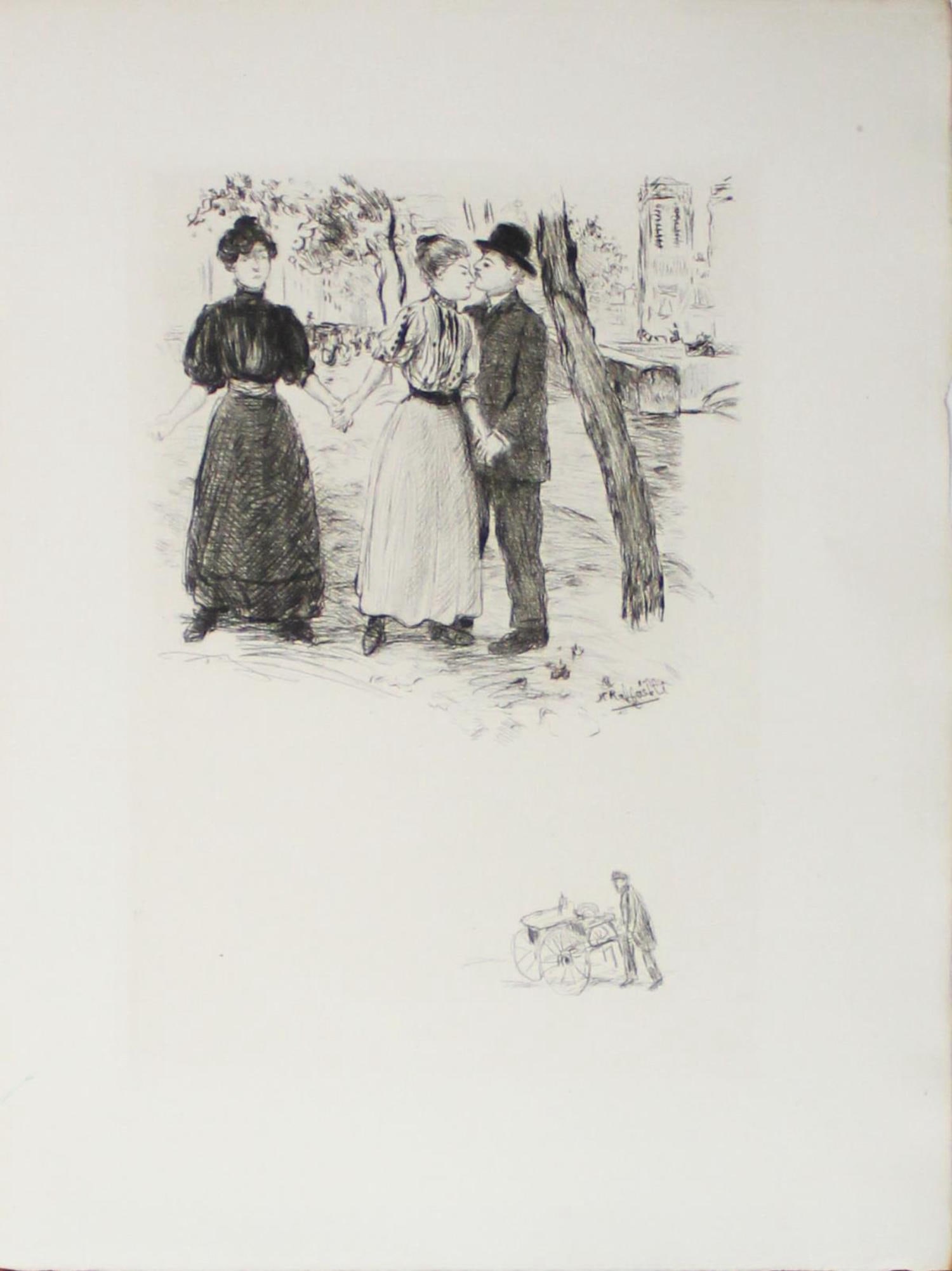Jean Francois Raffaelli - Untitled: Artist: Jean Francois RaffaelliTitle: UntitledDimensions: 8in. by 10 3/4in.Edition: from the rare limited editionMedium: Original etching on paperCondition: ExcellentSignature Details: Signed in the