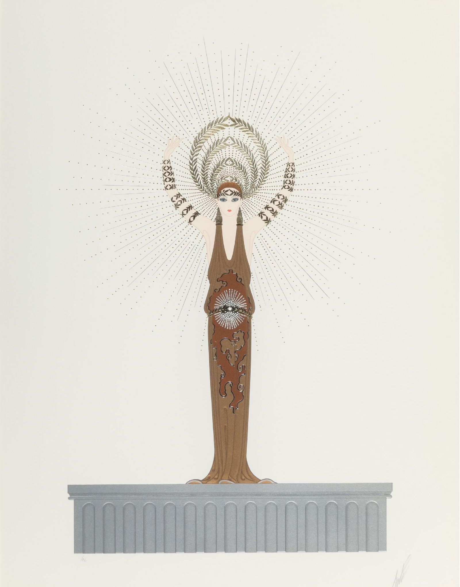 Erte - Diana: Artist: Erte Title: Diana Year: 1985 Dimensions: 33 1/2 x 24 1/2 in. Edition: from the limited edition of CL Publisher: Chalk & Vermilion Fine Arts, Ltd.