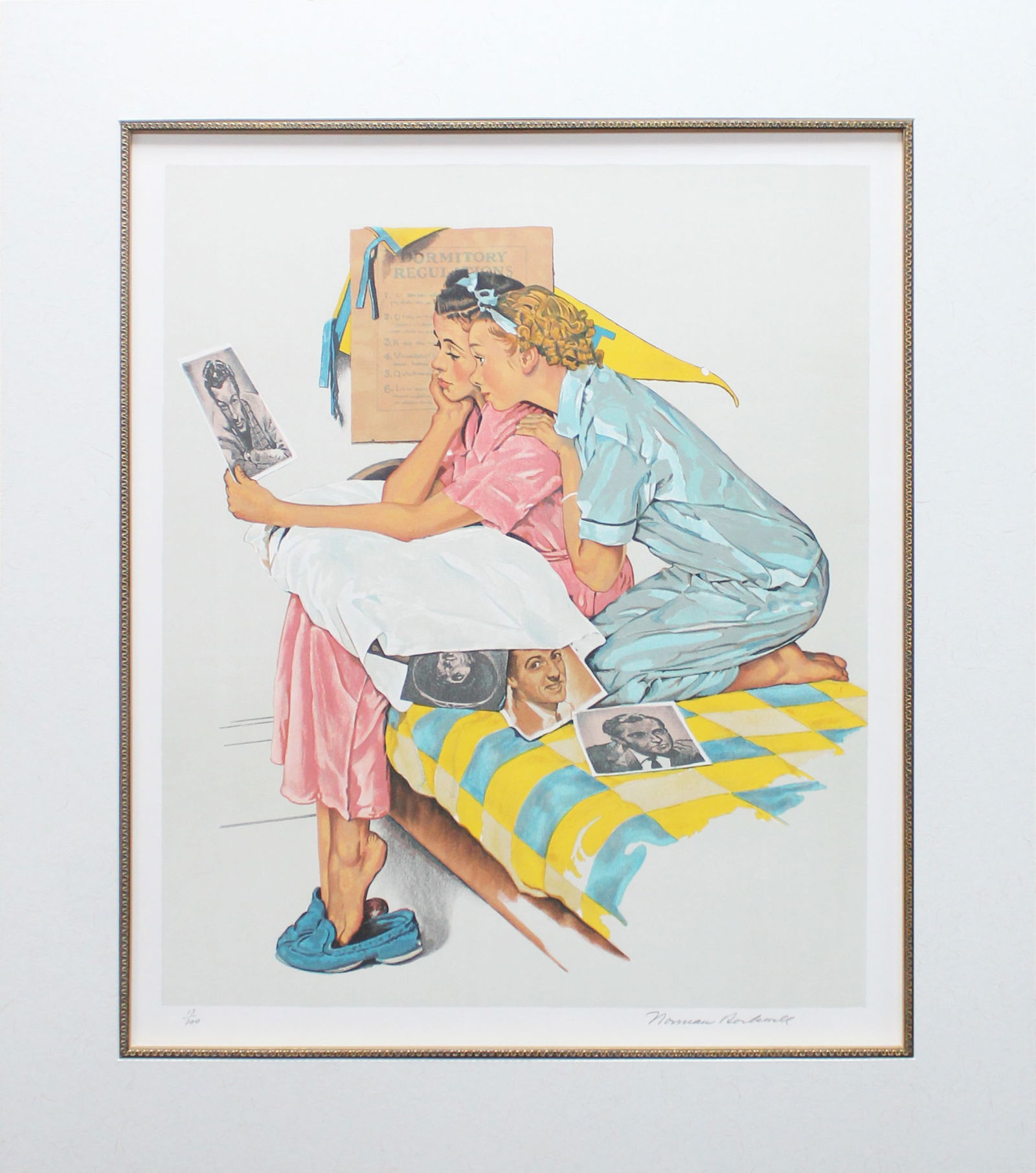 Norman Rockwell - Dreamboats: Artist: Norman Rockwell Title: Dreamboats Dimensions: 29 1/2in. by 24in. Weight: 0 Edition: Numbered from the rare limited edition of 200 Medium: Original litho
