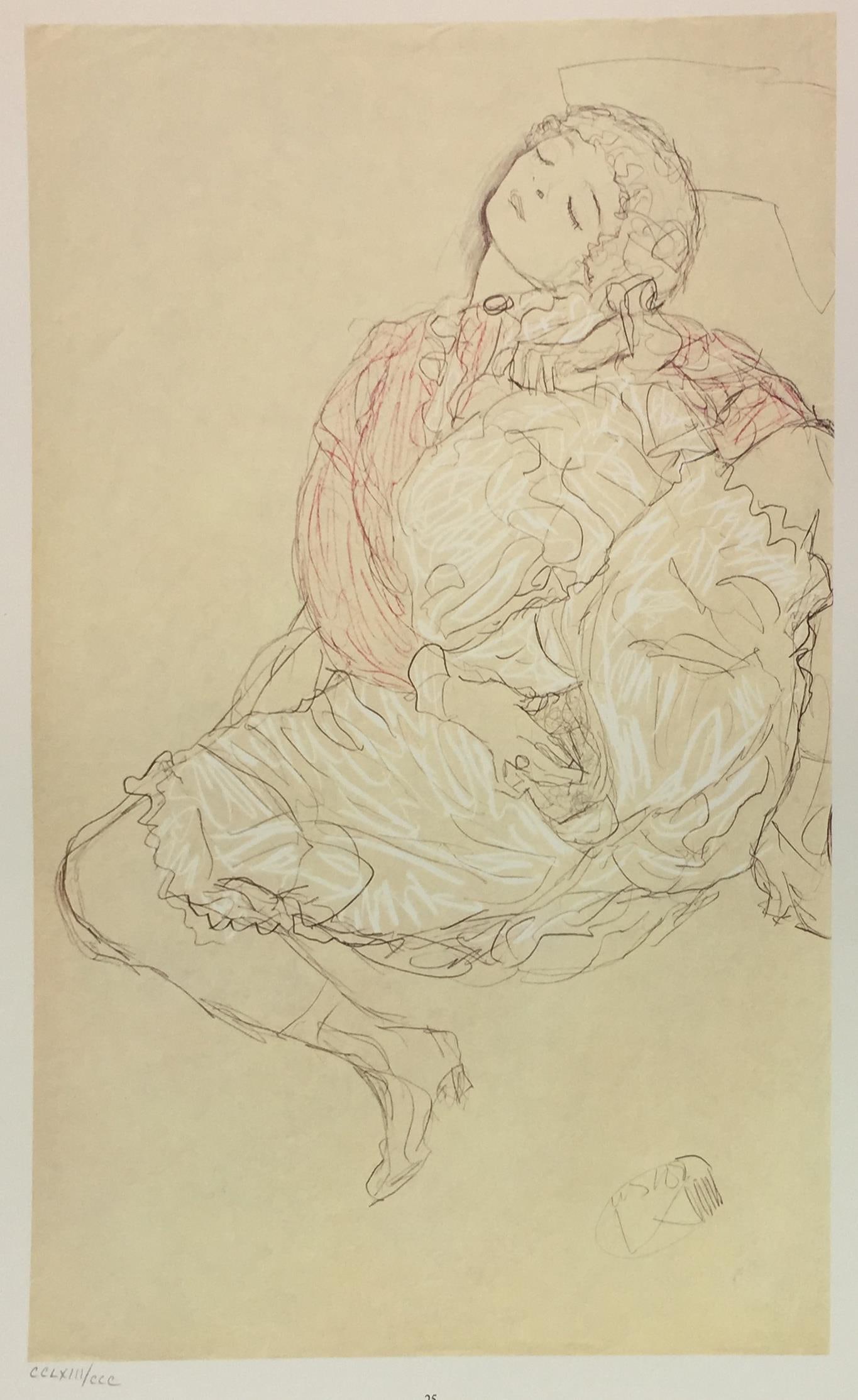 Gustav Klimt (After) - Study for The Bride 27: Artist: Gustav Klimt (After)Title: Study for The Bride 27Year: 1980Dimensions: 16in. by 12in.Edition: From the Rare Limited Edition of CCCPublisher: MazzottaSuite: Disegni EroticiMedium: Original