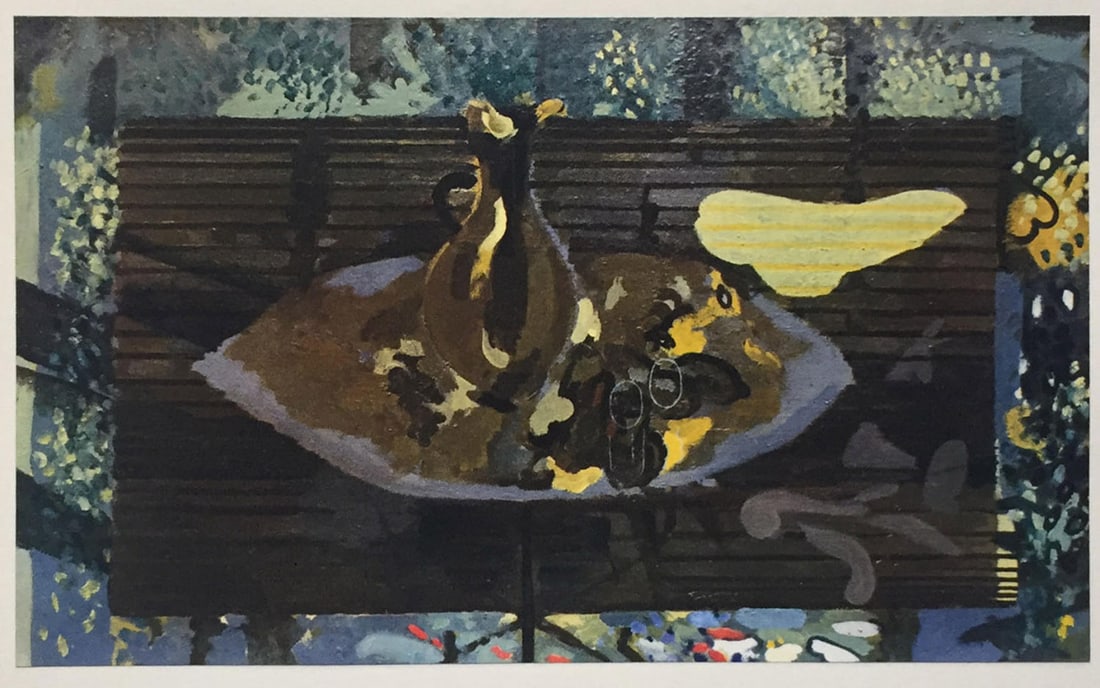 Georges Braque - Le Banc: Artist: Georges BraqueTitle: Le BancYear: 1953Dimensions: 7 3/4in. by 4 5/8in.Edition: From the Rare Limited EditionPublisher: Editions de la revue VerveSuite: Verve Vol. VII No. 27/28Medium: