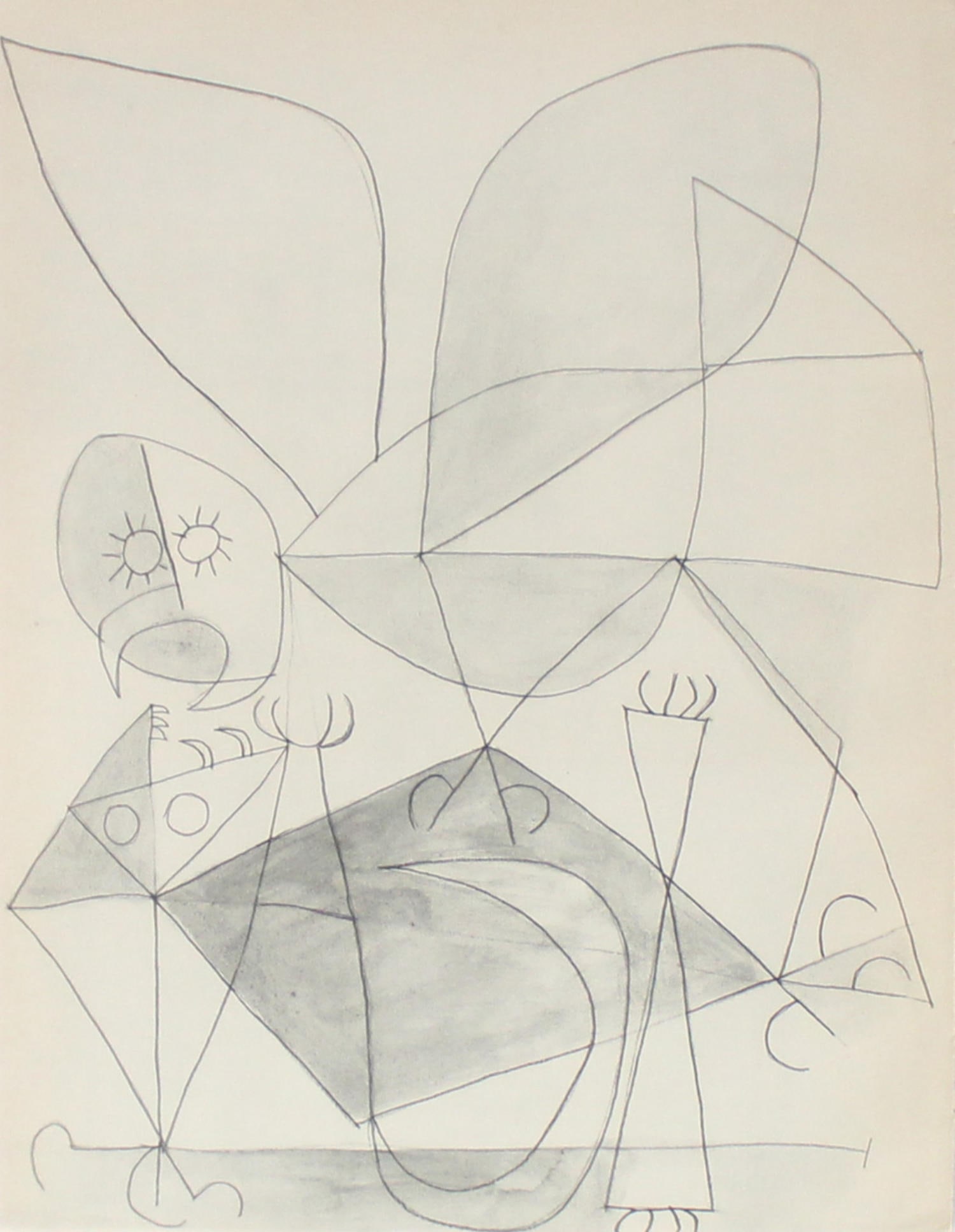 Pablo Picasso - Untitled (Bird): Artist: Pablo PicassoTitle: Untitled (Bird)Year: 1948Dimensions: 13 5/8in. by 10 7/16in.Edition: From the Rare Limited EditionPublisher: Verve ParisSuite: Couleur de PicassoMedium: Lithograph on