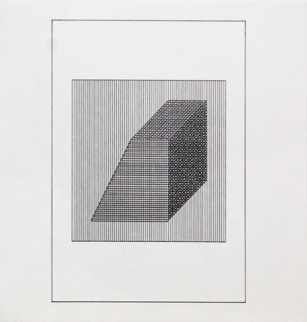 Sol Lewitt - Untitled XV from "Ficciones: Jorge Luis: Artist: Sol LewittTitle: Untitled XV from "Ficciones: Jorge Luis Borges"Year: 1984Dimensions: 8in. by 8in.Weight: 0Edition: From the rare limited edition of 1500Publisher: Mackenzie-Harris