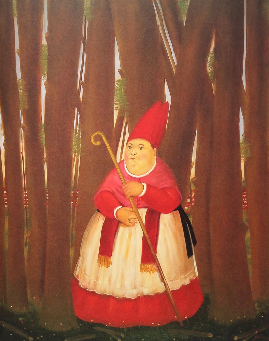 Fernando Botero (after) - The Walk: Artist: Fernando Botero (after) Title: The Walk Year: 1983 Dimensions: 16in. by 12in. Edition: From the limited edition of 200 Publisher: Harry N. Abrams Inc. N