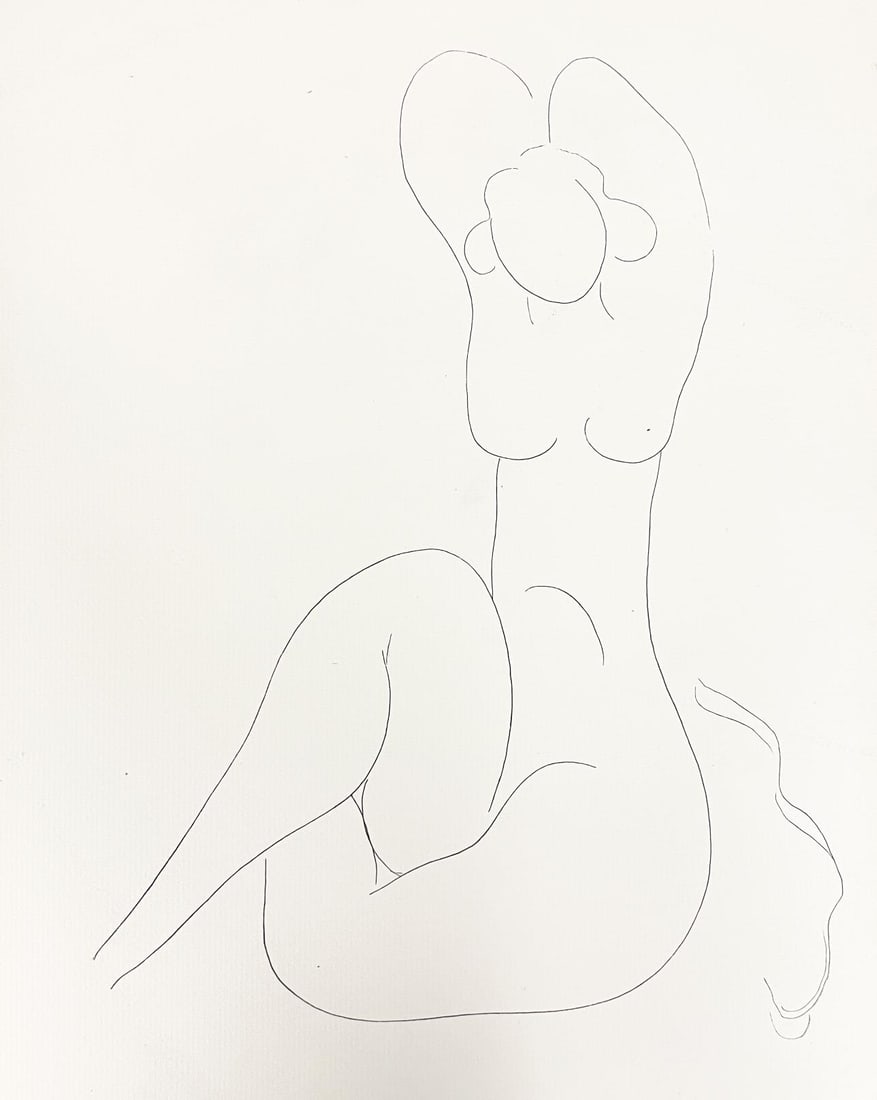 Henri Matisse (After) - Untitled (Nude): Artist: Henri Matisse (After) Title: Untitled (Nude) Year: 1943 Dimensions: 12 1/2in. by 9 1/2in. Edition: from the rare limited edition of 1000 Publisher: Mart