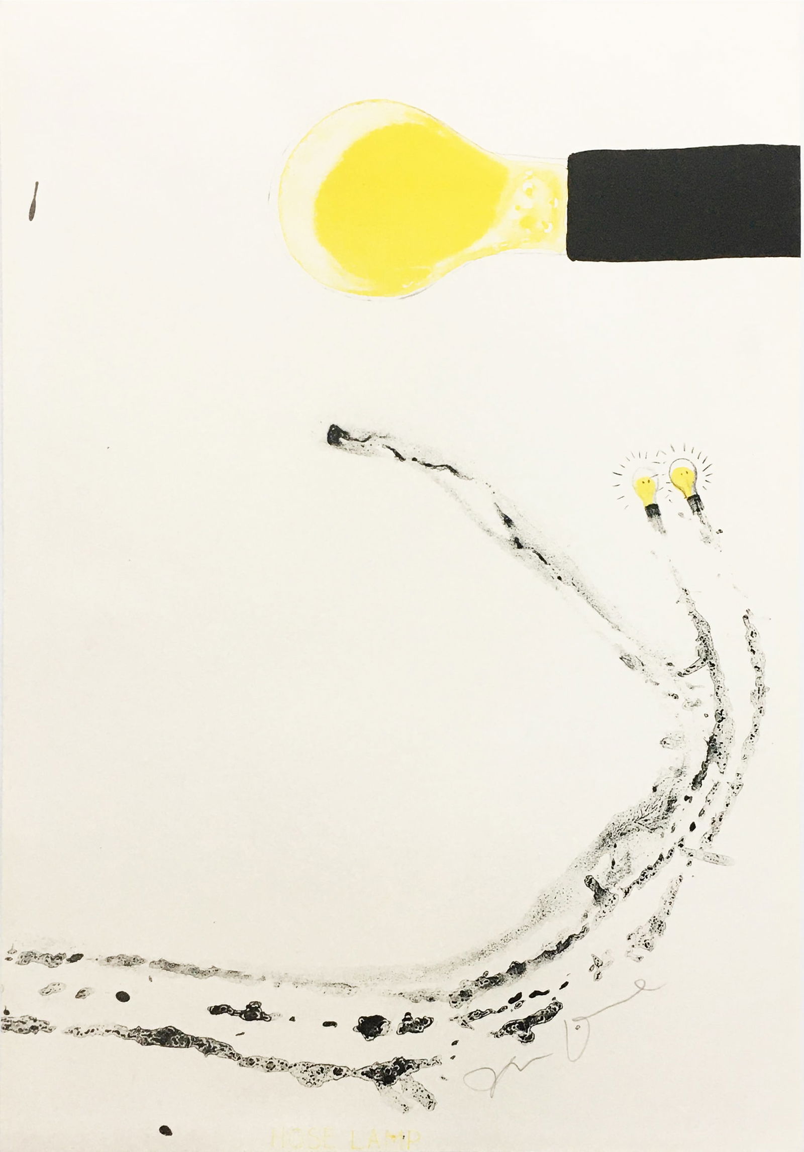 Jim Dine - Hose Lamp: Artist: Jim DineTitle: Hose LampYear: 1968Dimensions: 18in. by 12.75in.Edition: Ffrom the limited edition of 200 Publisher: Petersburg Press LondonSuite: The Picture of Dorian GrayMedium: Original