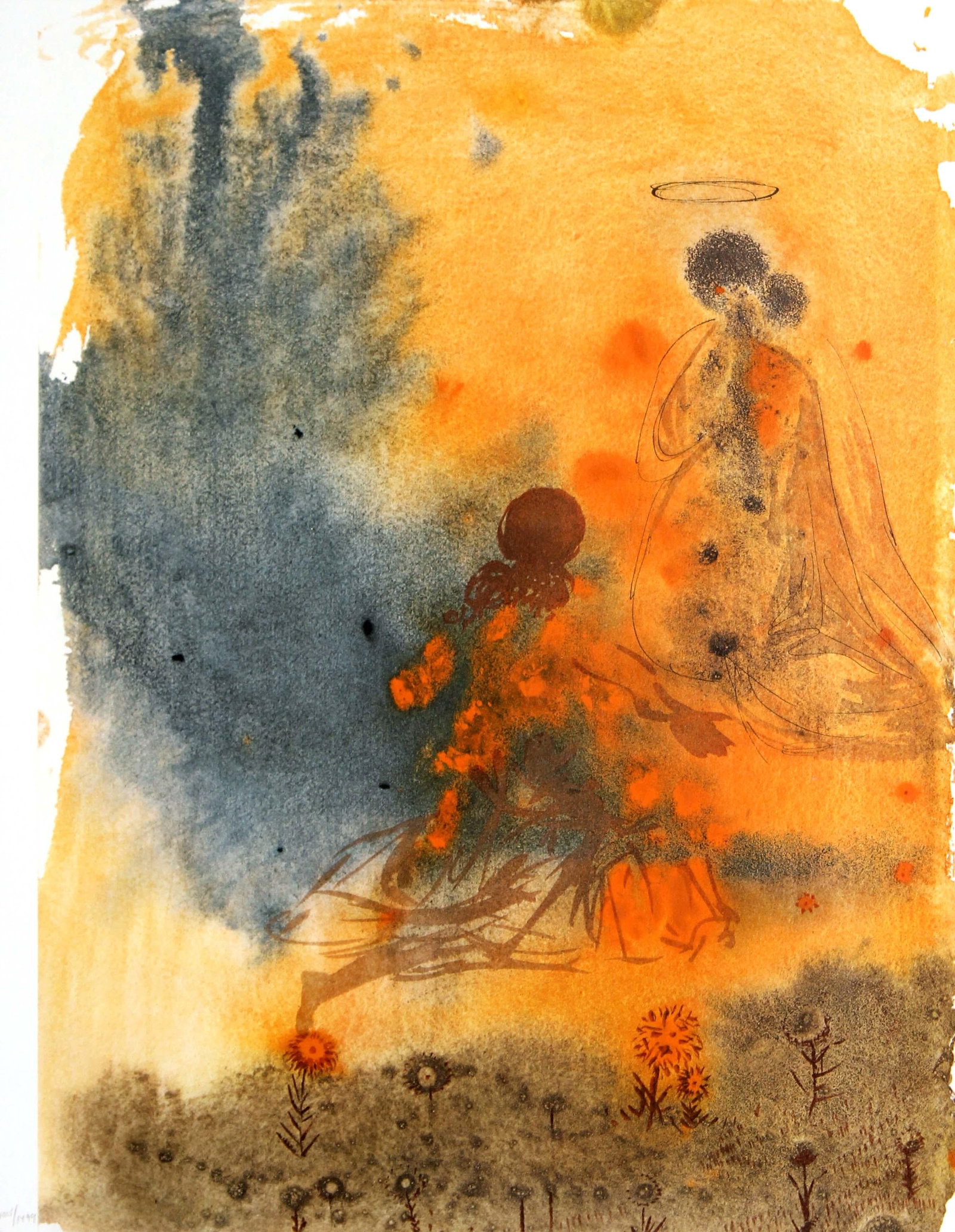 Salvador Dali - Sponsabo te mihi in sempiternum: Artist: Salvador DaliTitle: Sponsabo te mihi in sempiternumYear: 1969Dimensions: 19in. by 13.75in.Edition: From the limited edition of 1499Publisher: Rizzoli Editions MilanSuite: Biblia SacraMedium: