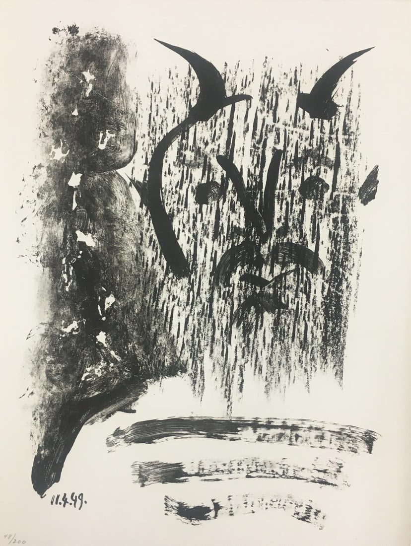 Pablo Picasso - Untitled III from Elegie D Ihpetonga: Artist: Pablo PicassoTitle: Untitled III from Elegie D IhpetongaYear: 1949Dimensions: 12 3/4in. by 9 7/8in.Edition: Numbered from the Rare Limited EditionPublisher: Editions Hemispheres ParisSuite: