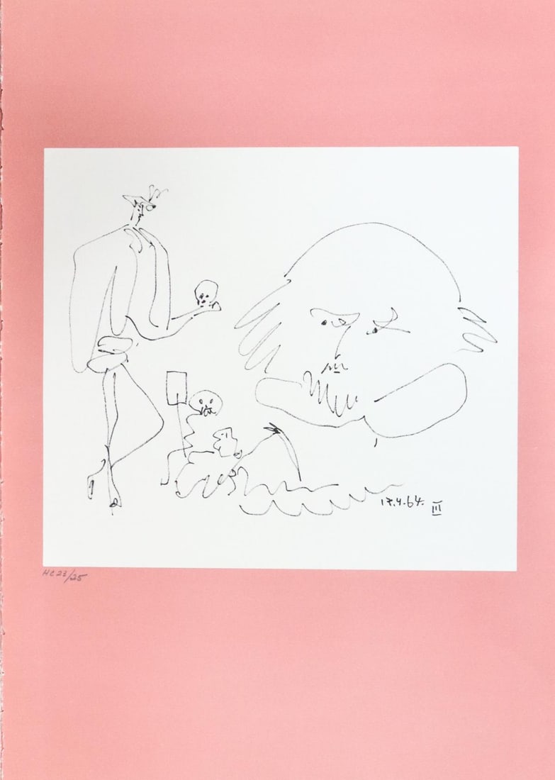 Pablo Picasso - 17.4.64 III Shakespeare: Artist: Pablo PicassoTitle: 17.4.64 III ShakespeareYear: 1965Dimensions: 18.5in. by 12.5in.Edition: Numbered from the limited edition of CXXVPublisher: Edition Cercle d'Art ParisSuite: