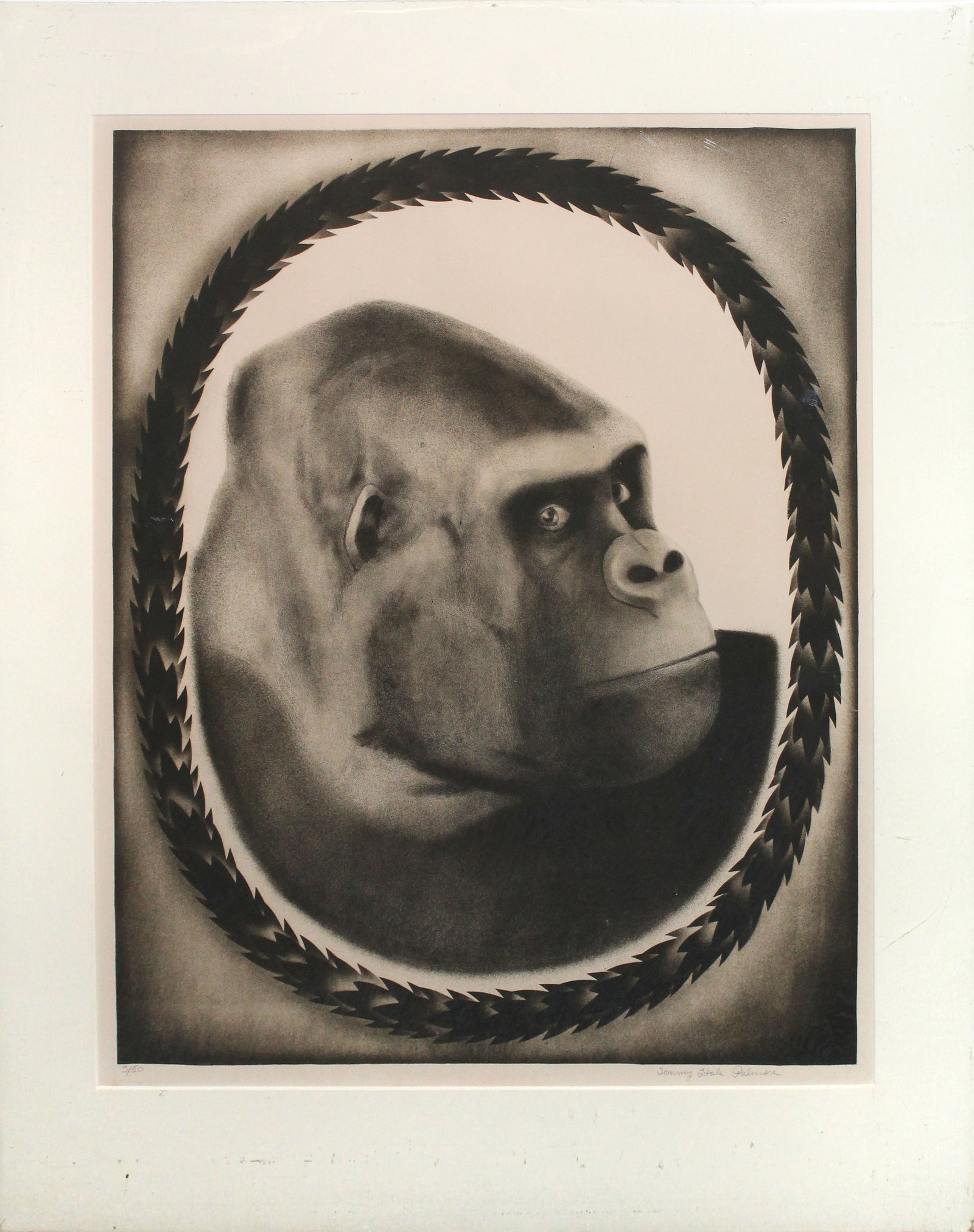 Tom Palmore - Ancestor: Artist: Tom PalmoreTitle: AncestorDimensions: 25 x 20 in.Edition: From the limited edition of 50Medium: Original lithograph on paperCondition: ExcellentSignature Details: Hand signedComes with Letter