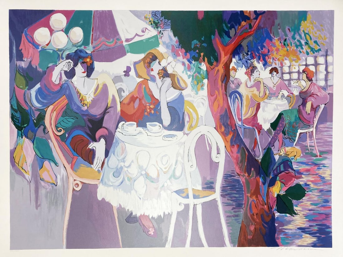 Isaac Maimon - Afternoon Luncheon: Artist: Isaac Maimon Title: Afternoon Luncheon Dimensions: 37in. by 48in. Edition: From the rare limited edition Medium: Serigraph on paper Condition: Excellent