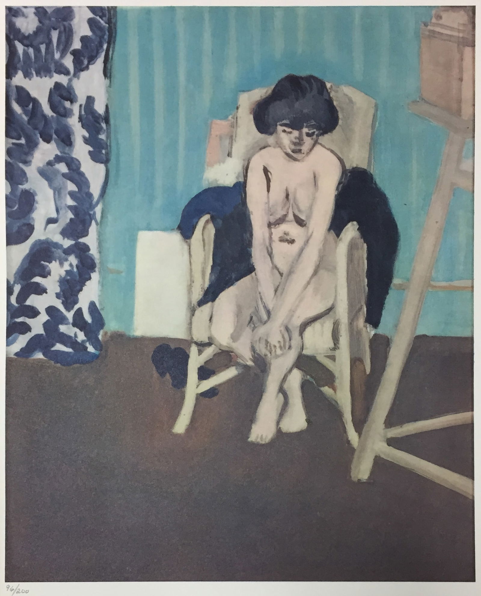 Henri Matisse - Study in Blue Room: Artist: Henri MatisseTitle: Study in Blue RoomYear: 1958Dimensions: 15 3/4 x 11 3/4 in.Edition: From the Rare Limited Edition of 200Publisher: New York Graphic Society, New YorkMedium: Original