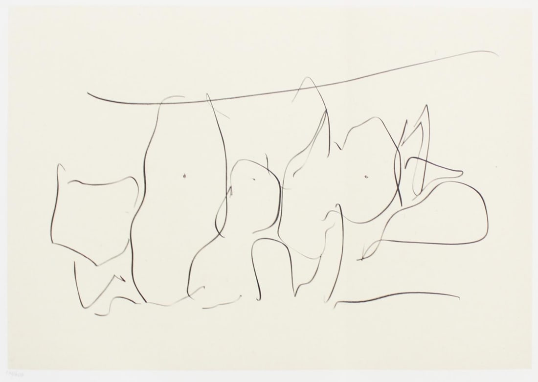 Robert Motherwell - Untitled 21: Artist: Robert Motherwell Title: Untitled 21 Year: 1988 Dimensions: 35in. by 21in. Edition: From the Rare Limited Edition of 750 Publisher: The Limited Edition