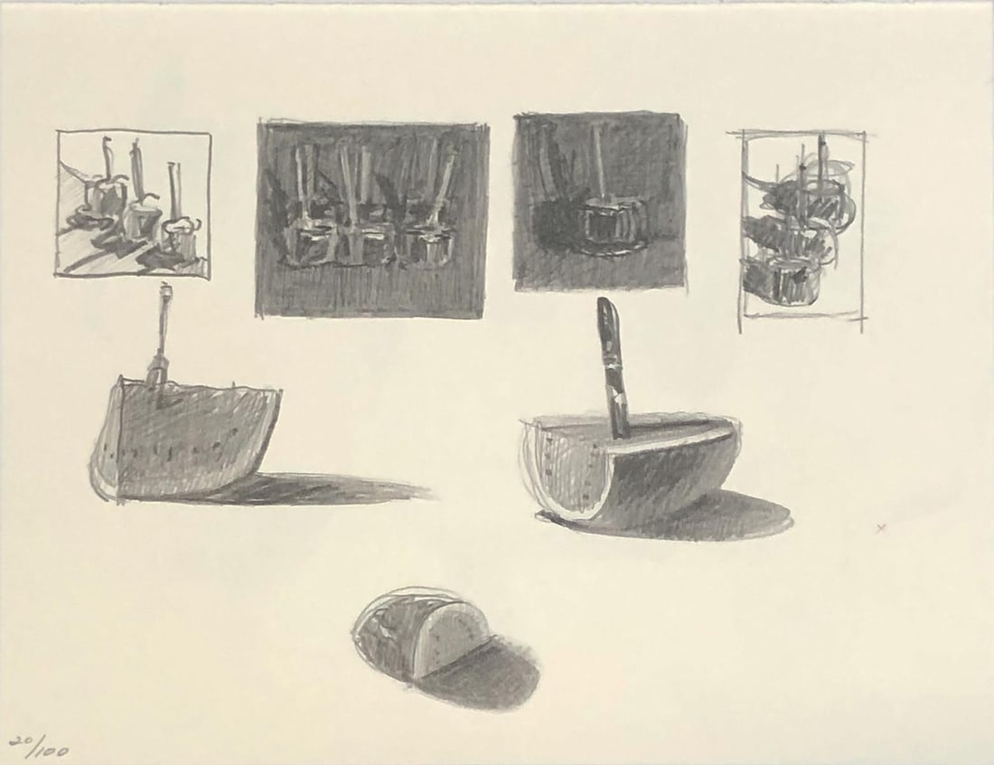 Wayne Thiebaud(After) - Sketchbook 15: Artist: Wayne Thiebaud(After) Title: Sketchbook 15 Year: 1987 Dimensions: 8 1/2in. by 11in. Edition: Numbered from the rare limited edition of 100 Publisher: Ab