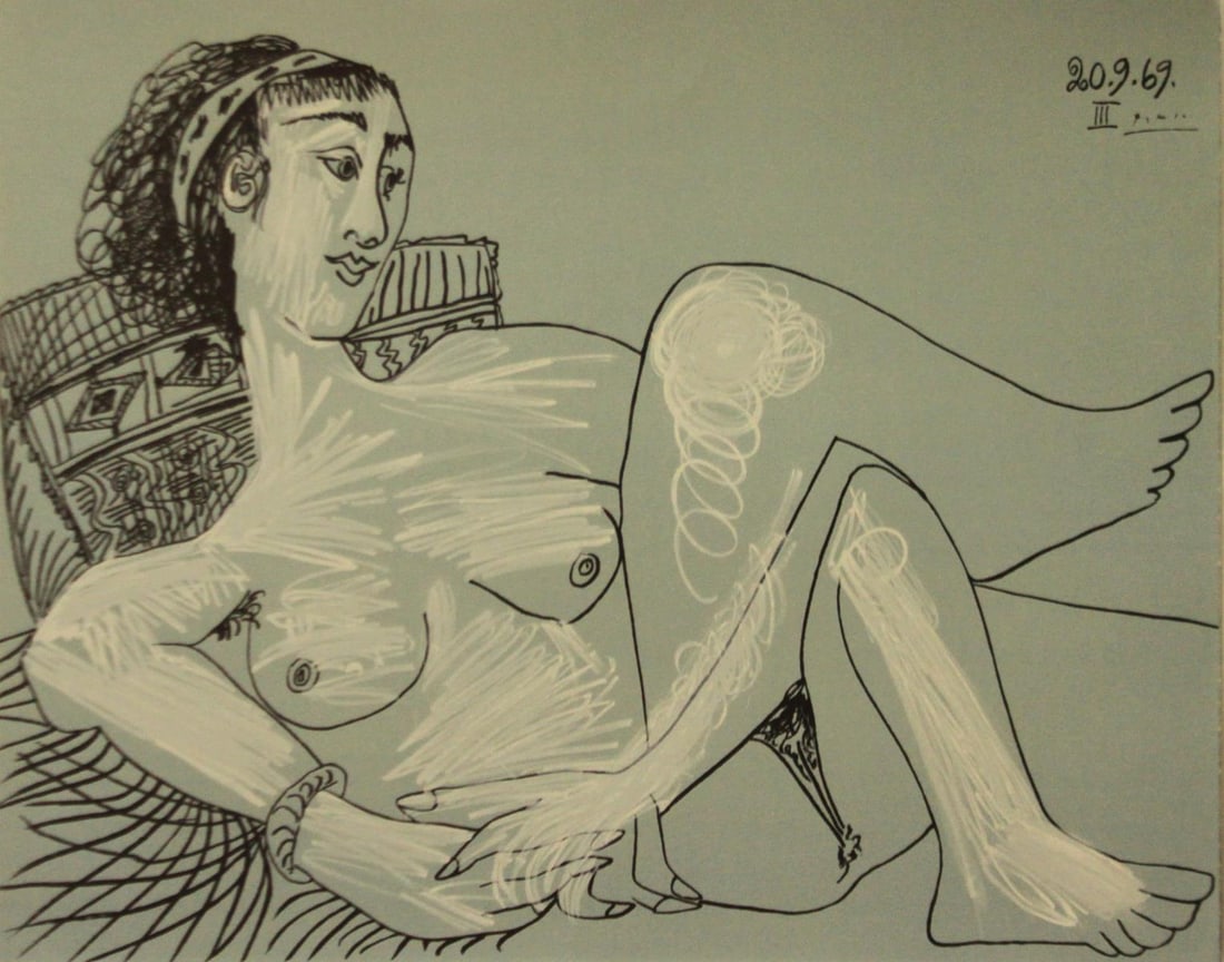 Pablo Picasso - 20 9 69 III: Artist: Pablo Picasso Title: 20 9 69 III Year: 1969 Dimensions: 16in. by 20in. Edition: From the Rare Limited Edition of 300 Publisher: Le Vent d Arles