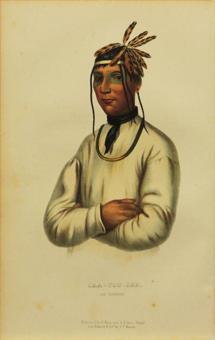 Charles Bird King - Caa Tou See An Ojibway: Artist: Charles Bird KingTitle: Caa Tou See An OjibwayYear: 1858Dimensions: 10 1/2in. by 6 3/4in.Edition: From the Rare Limited EditionPublisher: D. Rice and A.N. Hart PhiladelphiaSuite: History of