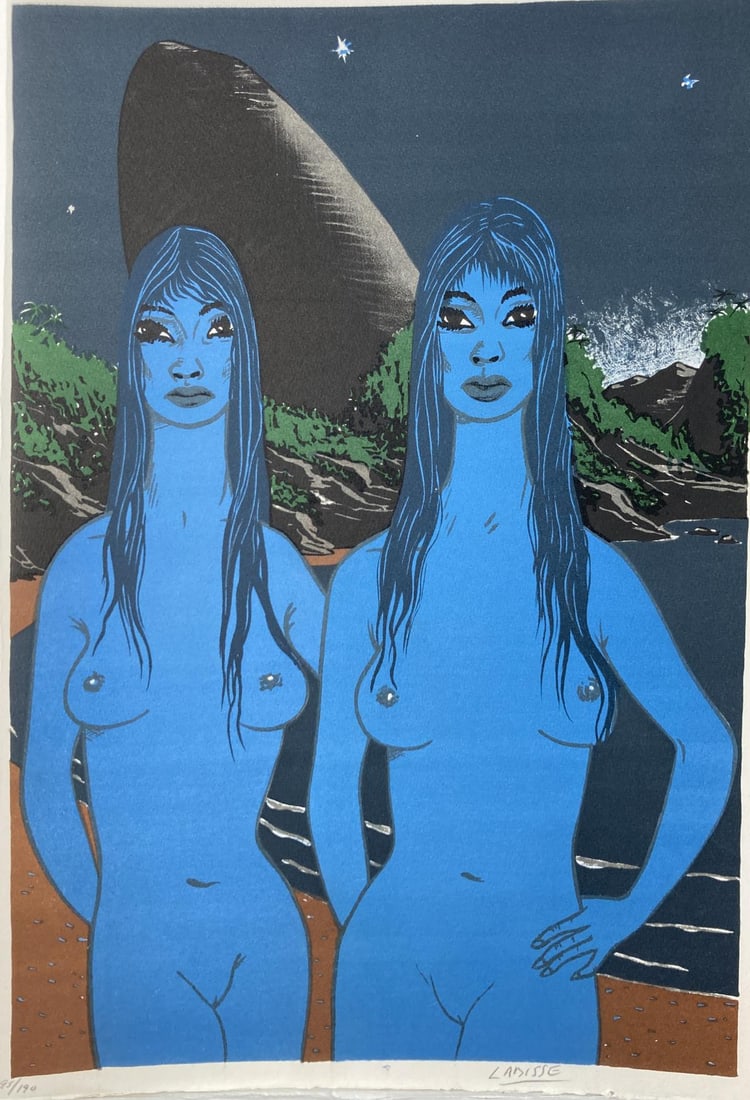 Felix Labisse - Les Miracles: Artist: Felix LabisseTitle: Les MiraclesYear: 1968Dimensions: 14.5in. by 11in.Edition: Numbered from the rare limited edition of 190Publisher: CLVB DV LVRESuite: Variations sur LamourMedium: