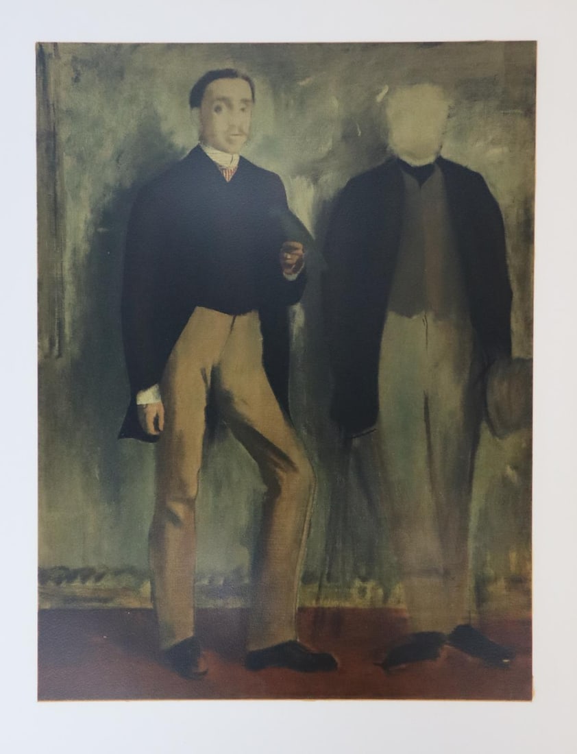 Edgar Degas (After) - Deuz Hommes En Pied: Artist: Edgar Degas (After)Title: Deuz Hommes En PiedYear: 1862Dimensions: 35in. by 26.38in.Edition: From the rare limited editionSuite: From the Les Realistes Lyriques portfolioMedium: Offset