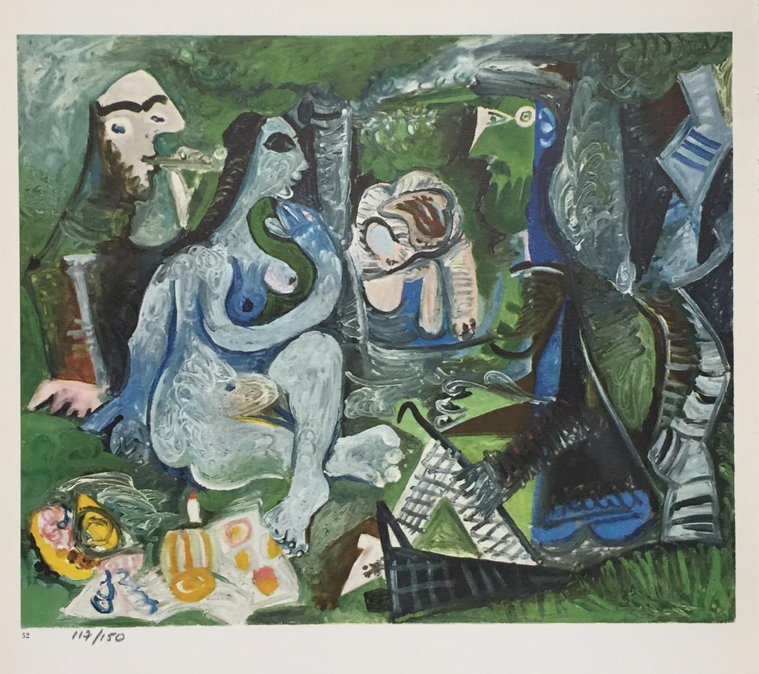Pablo Picasso (After) - Plate 52 from "Les Dejeuneres": Artist: Pablo Picasso (After) Title: Plate 52 from "Les Dejeuneres" Year: 1962 Dimensions: 14 1/2in. by 10 1/2in. Edition: from the rare limited edition of 150 Pub