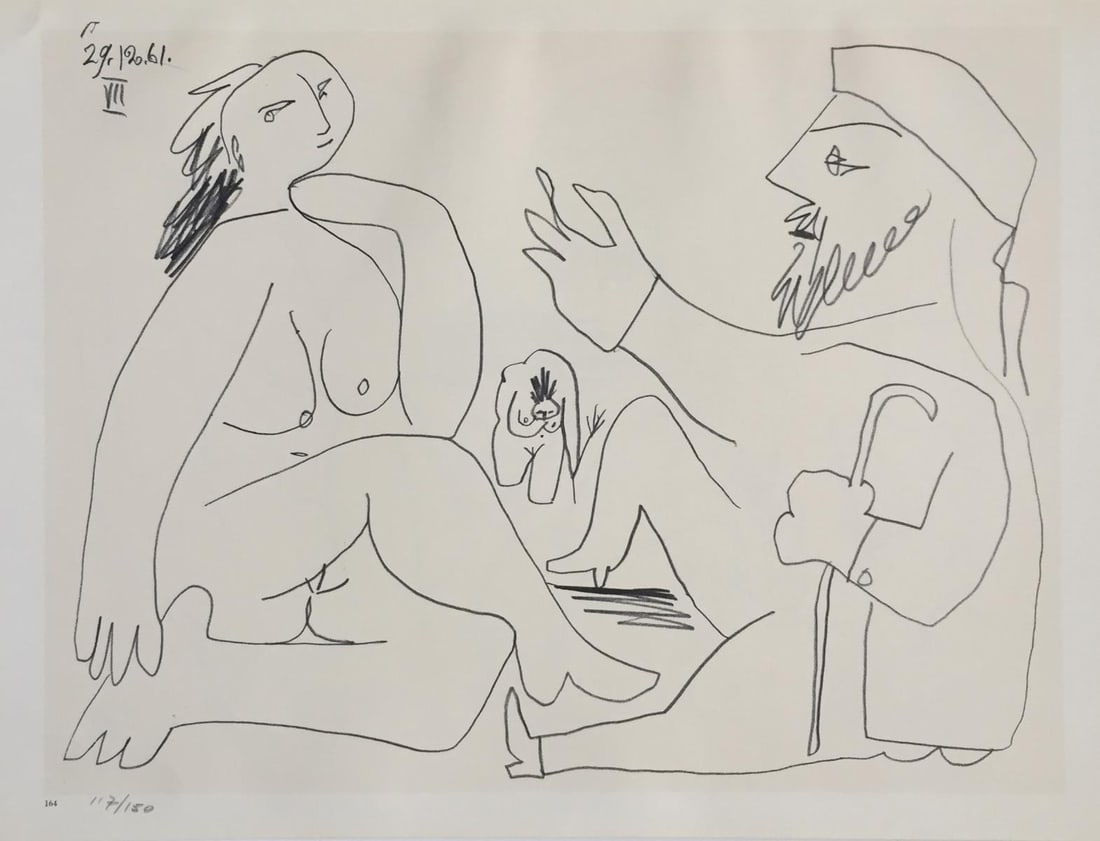 Pablo Picasso (After) - 29.12.61 VII from "Les: Artist: Pablo Picasso (After) Title: 29.12.61 VII from "Les Dejeuneres" Year: 1962 Dimensions: 14 1/2in. by 10 1/2in. Edition: from the rare limited edition of 150