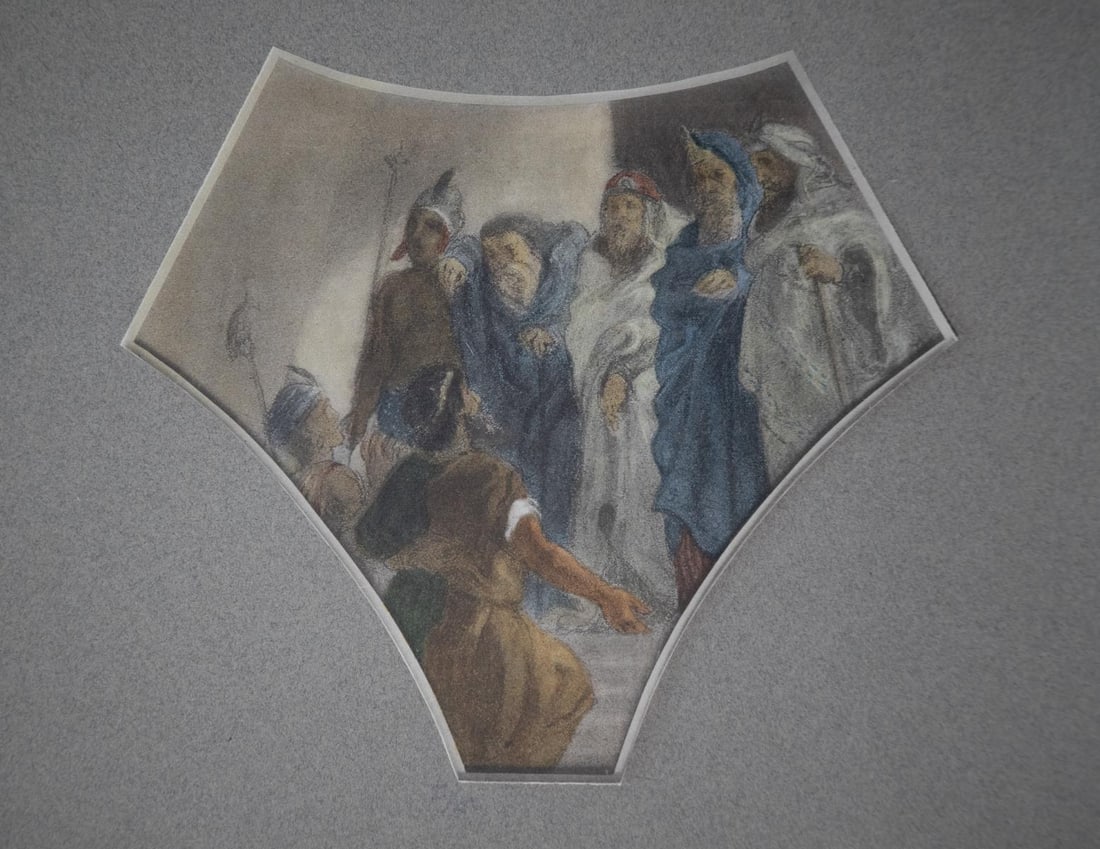 Eugene Delacroix - Court: Artist: Eugene DelacroixTitle: CourtDimensions: 9.5in. by 8.5in.Edition: Number 1 From the rare limited H.C edition of 10Suite: 70 Dessins De Maitres FrancaisMedium: Original offset lithograph on