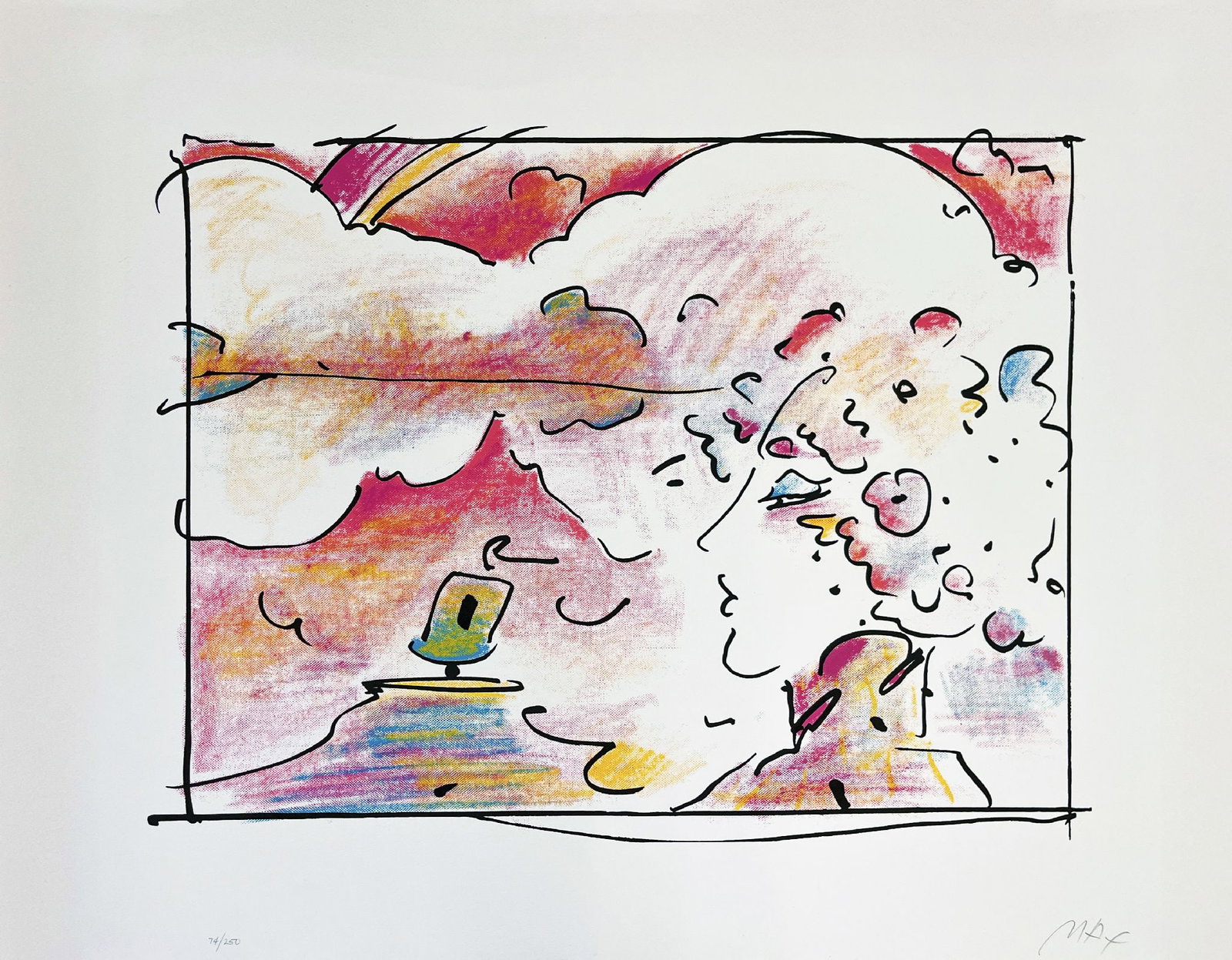 Peter Max - Himalayan Valley: Artist: Peter MaxTitle: Himalayan ValleyYear: 1979Dimensions: 23 x 30 in.Edition: From the limited edition of 250Medium: Original serigraph on paperCondition: ExcellentSignature Details: Hand signed