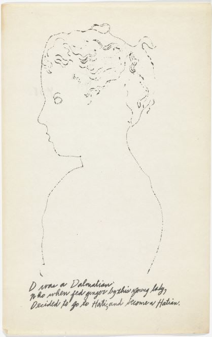 Andy Warhol - Letter D: Artist: Andy Warhol Title: Untitled 23 Year: 1953 Dimensions: 9.5in. by 6in. Edition: From the rare limited edition of approx. 100 Publisher: Andy Warhol New Yo