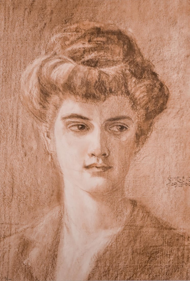 Egon Schiele (After) - Melanie Schiele II: Artist: Egon Schiele (After)Title: Melanie Schiele IIYear: 1908Dimensions: 12in. by 17.25in.Edition: From the Rare Limited Edition of 600Medium: Original Lithograph in Colors on PaperCondition: