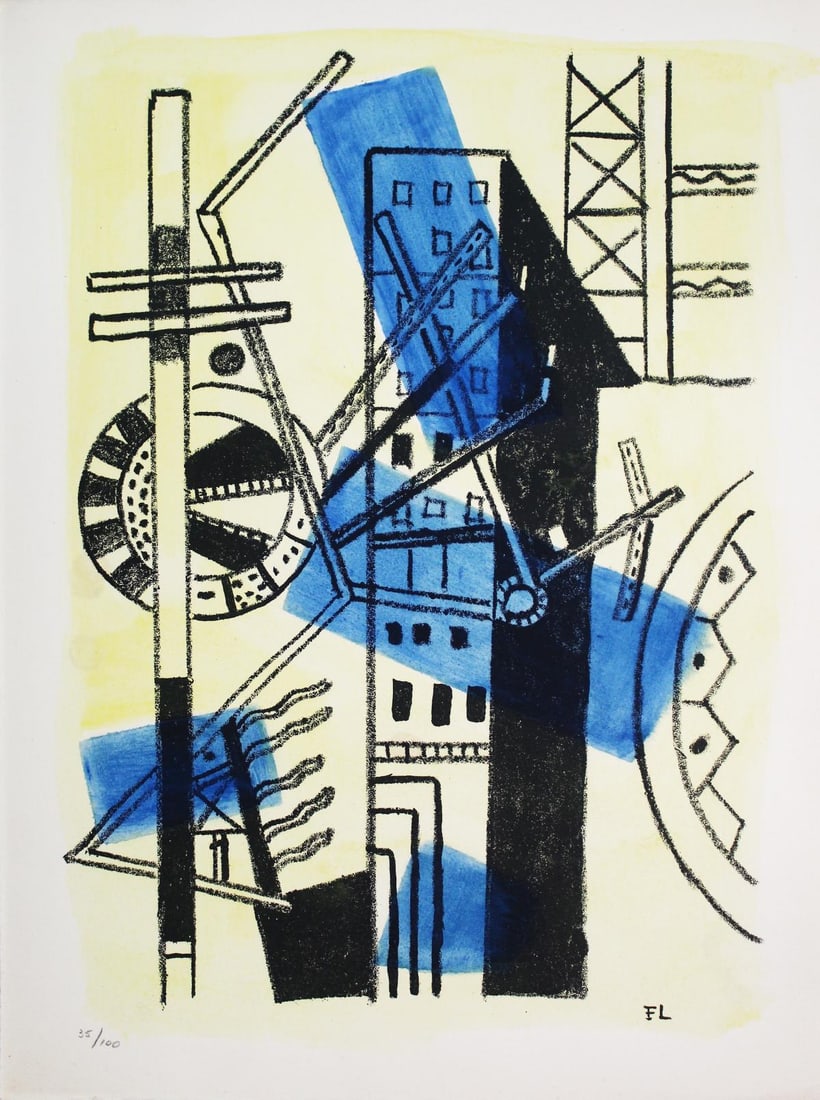 Fernand Leger - Illuminations X: Artist: Fernand Leger Title: Illuminations X Year: 1949 Dimensions: 13in. by 9.75in. Edition: From the rare limited edition of 395 Publisher: Grosclaude Editio