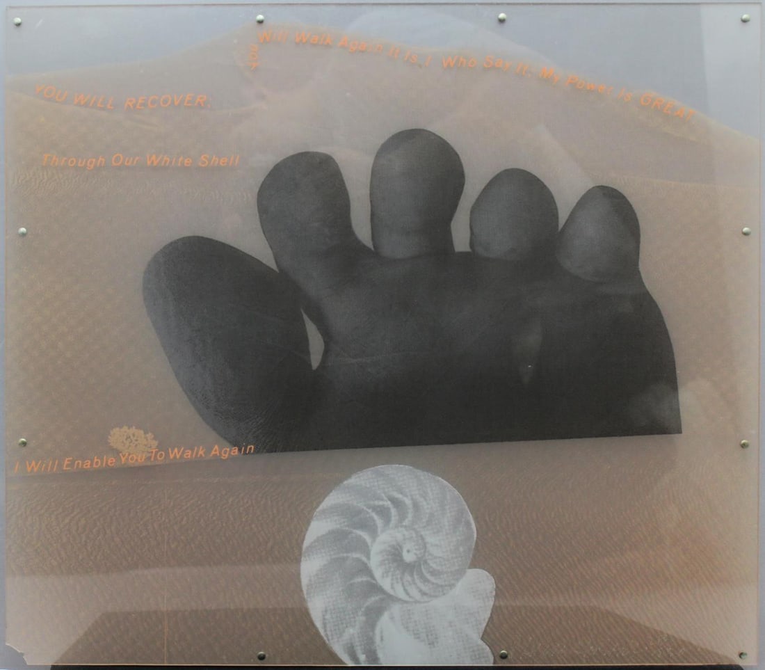 Robert Rauschenberg - Opal Gospel Panel V: Artist: Robert RauschenbergTitle: Opal Gospel Panel VYear: 1971Dimensions: 21in. by 23 x 7in.Edition: from an edition of 200Publisher: Racolin Inc.Suite: Opal GospelMedium: Screenprint on Plexiglass