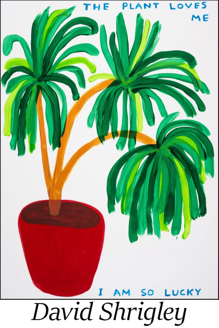 David Shrigley - The Plant Loves Me: Artist: David Shrigley Title: The Plant Loves Me Year: 2023 Dimensions: 29 7/8 x 22 in. Edition: Numbered from the edition of 125 Publisher: Jealous Gallery, Lo