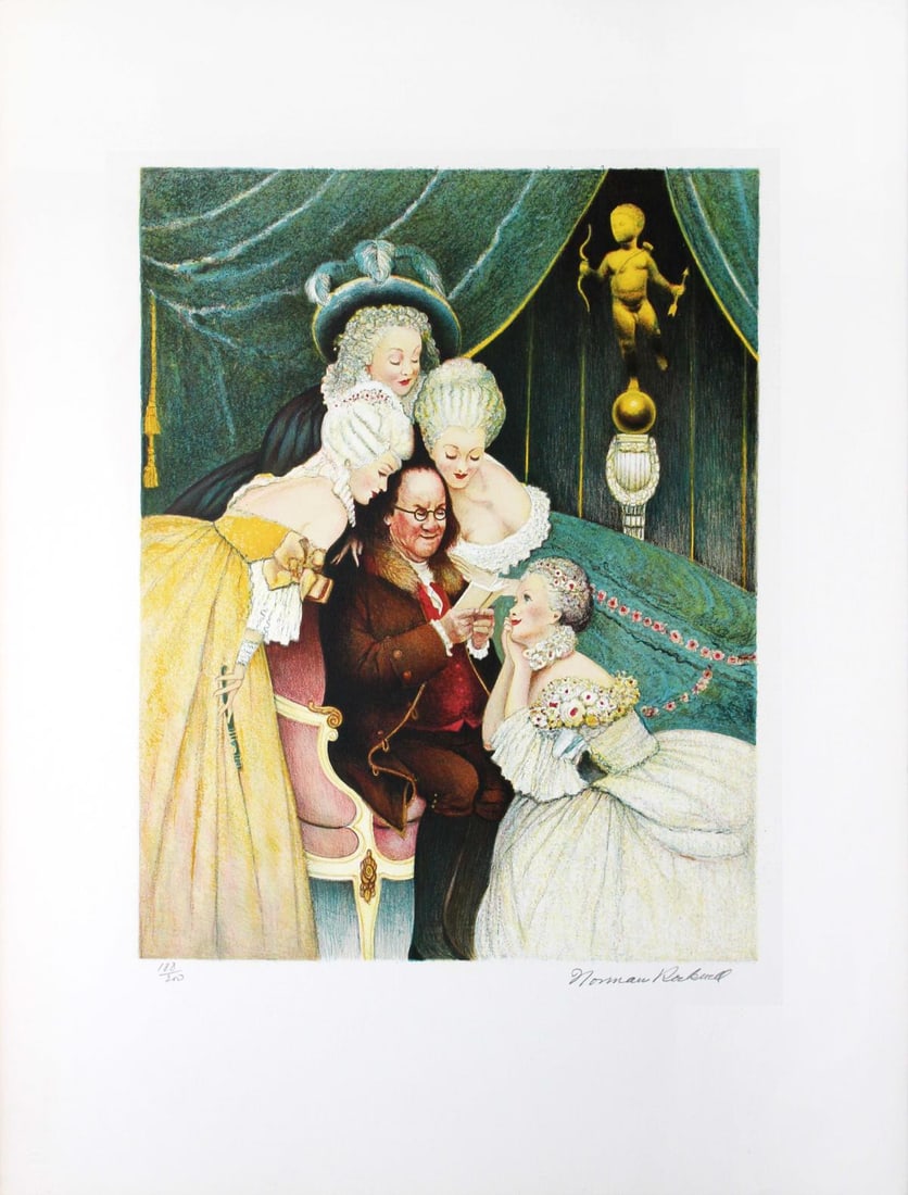 Norman Rockwell - Ben: Artist: Norman Rockwell Title: Ben's Belles Year: 1973 Dimensions: 20in. by 26in. Edition: From the limited edition of 200 Publisher: Editions Mourlot Paris Suite: