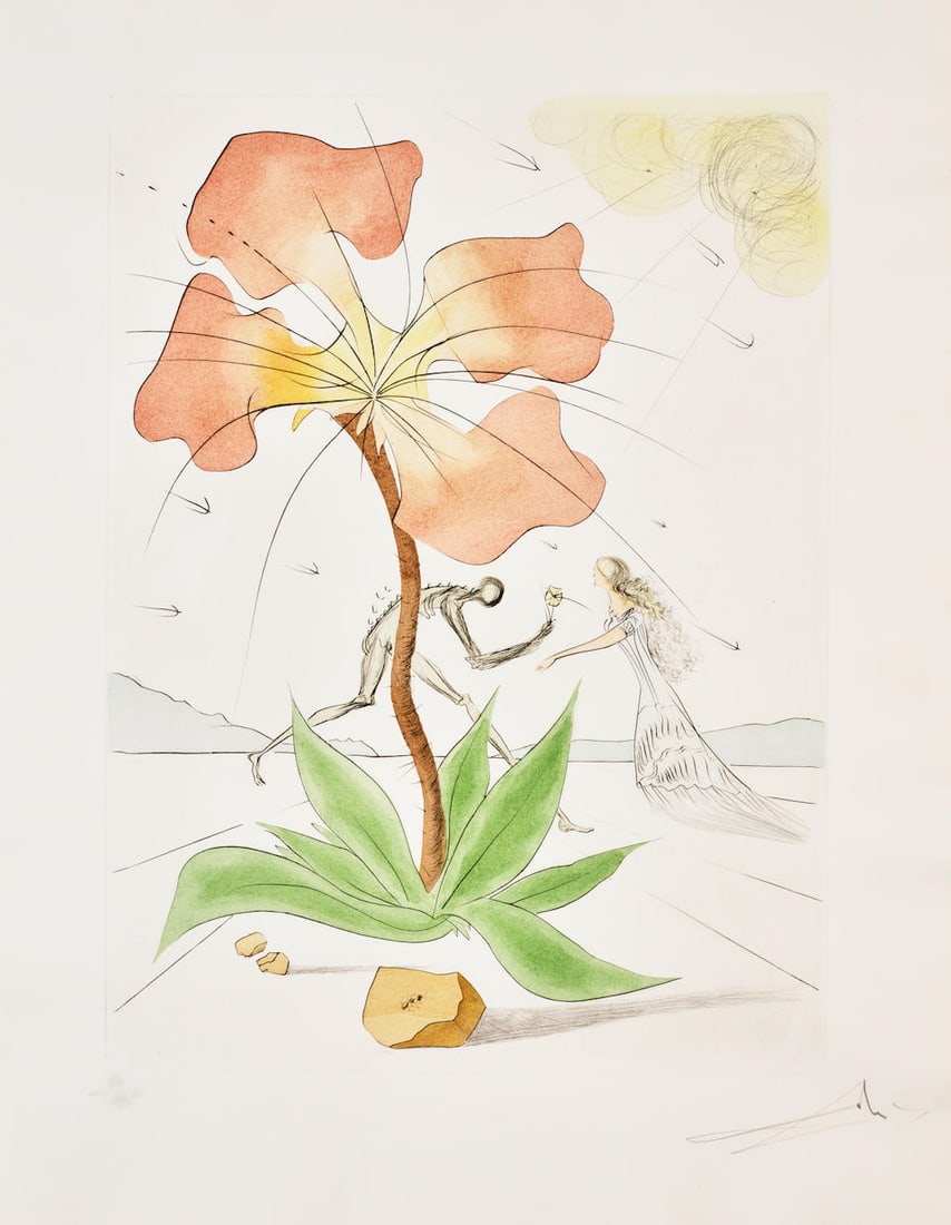 Salvador Dali - Reuben: Artist: Salvador Dali Title: Reuben Year: 1972 Dimensions: 25 3/4 x 20 in. Edition: From the Artist Proof Edition, aside from the limited edition of 195 Suite: The T