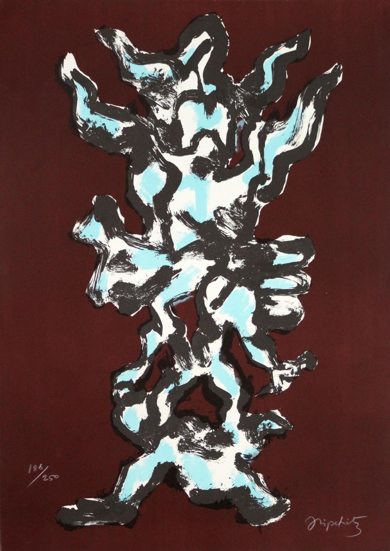 Jacques Lipschitz - Tree of Life: Artist: Jacques LipschitzTitle: Tree of LifeYear: 1971Dimensions: 25.5in. by 18.25in.Edition: From the rare limited edition of 250Medium: Original lithograph on Magnani paper with Bisonte