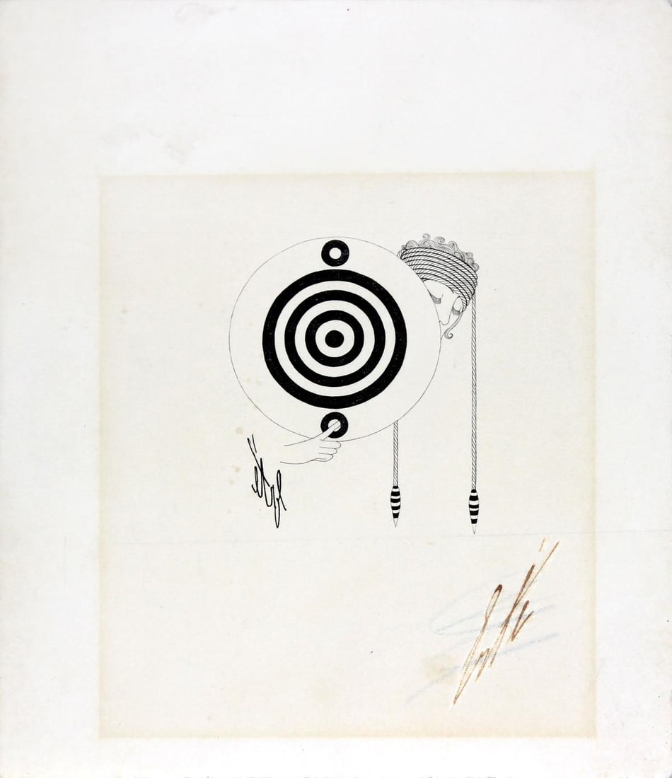 Erte - Chapeau Eventail: Artist: Erte Title: Chapeau Eventail Year: 1921 Dimensions: 9in. by 7.5in. Edition: From the rare limited edition Medium: Original offset lithograph on paper Cond