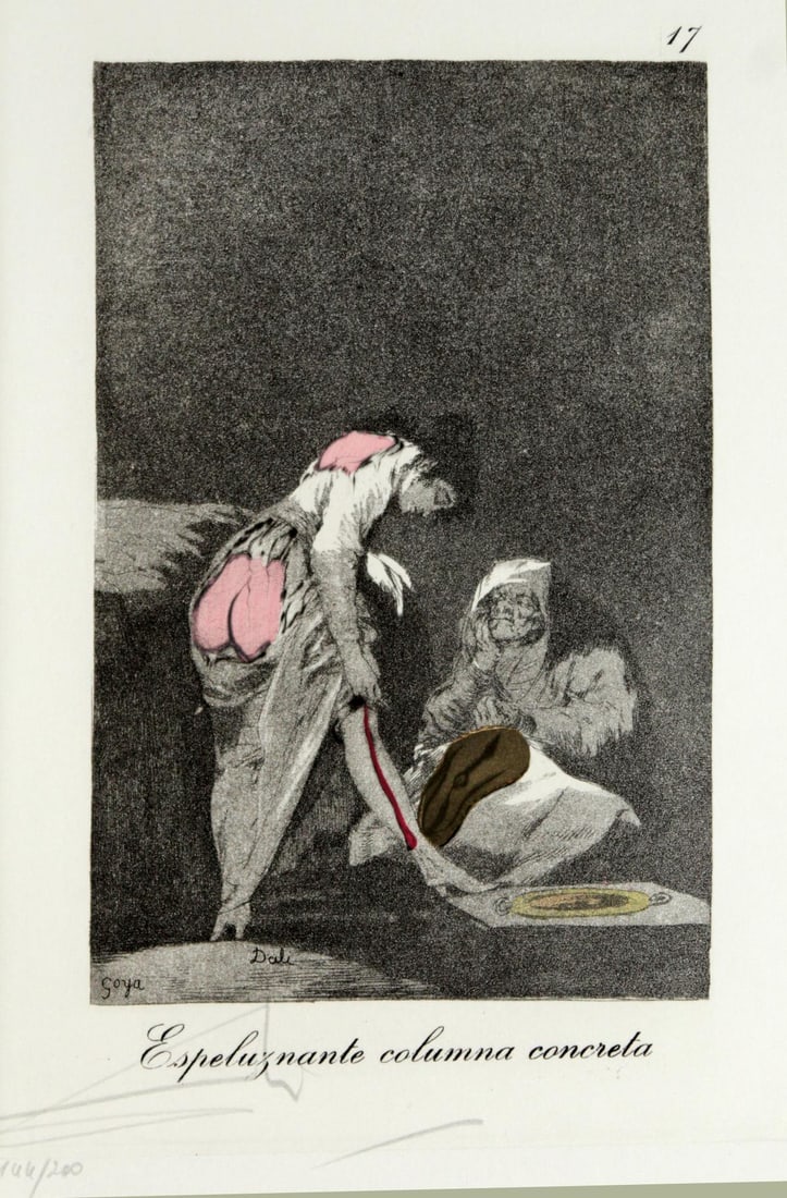 Salvador Dali - Espeluznante Columna Concreta, #17: Artist: Salvador Dali Title: Espeluznante Columna Concreta, #17 Year: 1977 Dimensions: 17.75in. by 12.25in. Edition: From the limited edition of 200 Publisher: Fernand Haza