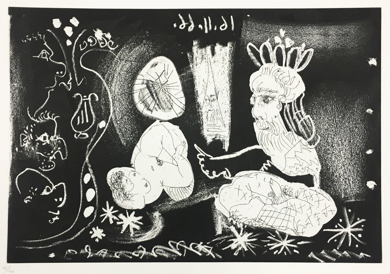 Pablo Picasso - Plate VIII from Le Cocu Magnifique: Artist: Pablo Picasso Title: Plate VIII from Le Cocu Magnifique Year: 1968 Dimensions: 11in. by 15in. Edition: Numbered from the Rare Limited Edition of 180 Publish