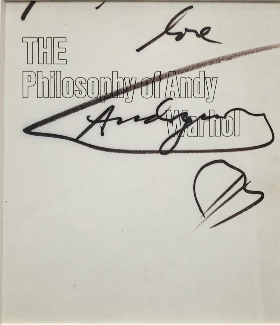 Andy Warhol - Untitled Drawing on Cover Page: Artist: Andy Warhol Title: Untitled Drawing on Cover Page Year: 1975 Dimensions: 6in. by 5in. Edition: A unique and original work of art Suite: The Philosophy