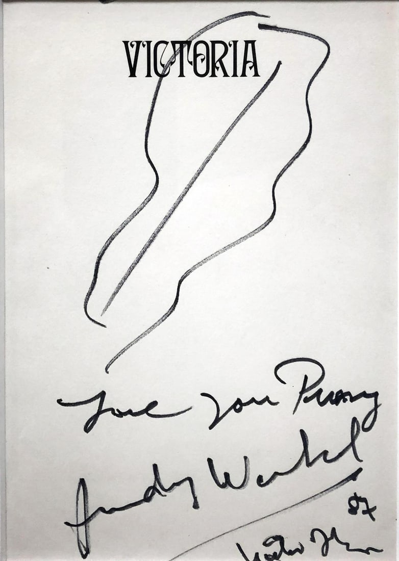 Andy Warhol - Untitled Drawing on Cover Page: Artist: Andy Warhol Title: Untitled Drawing on Cover Page Year: 1975 Dimensions: 8in. by 5 1/2in. Edition: A unique and original work of art Suite: The Philoso
