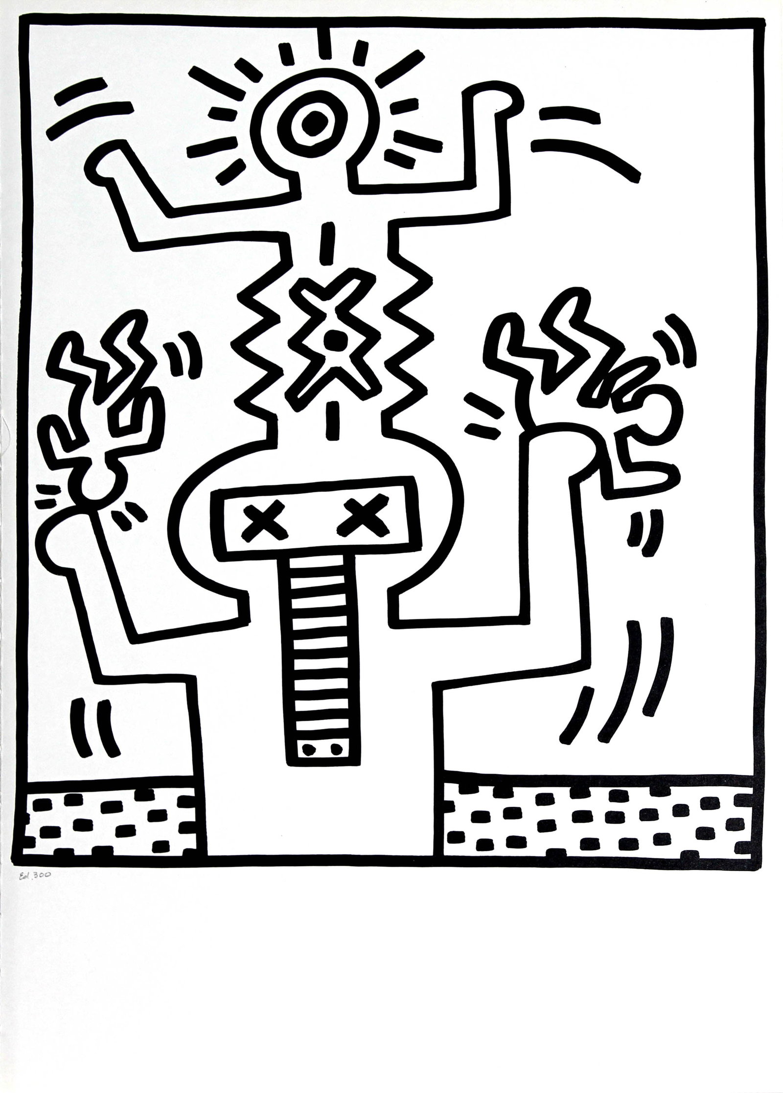 Keith Haring - Hazmat (from Lucio Amelio Suite): Artist: Keith Haring Title: Hazmat (from Lucio Amelio Suite) Year: 1983 Dimensions: 18.5in. by 13in. Edition: From the rare limited edition of 300 Publisher: Ga
