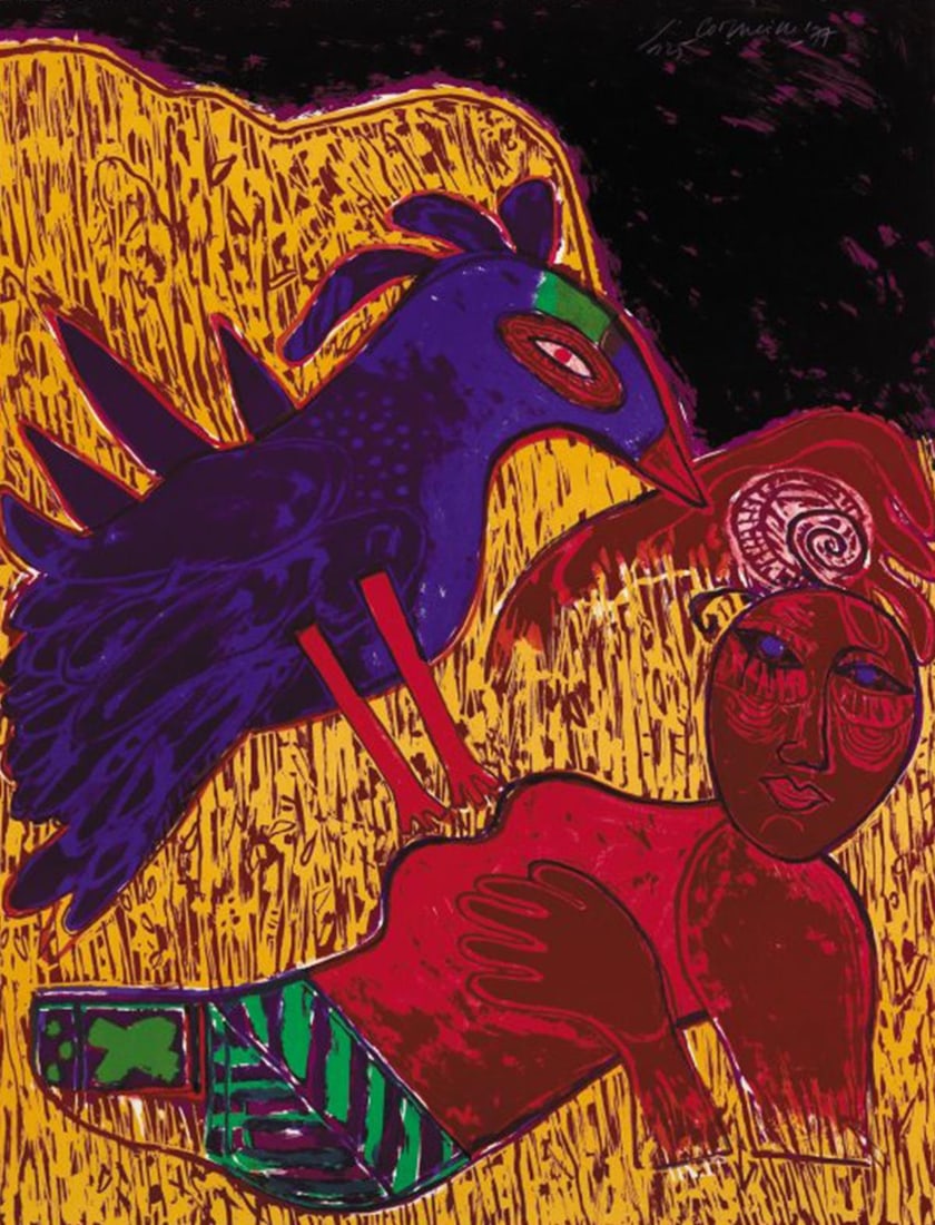 Corneille - D?lire et foisonnement de cette: Artist: Corneille Title:D'lire et foisonnement de cette Year: 1977 Dimensions: 25 11/16in. by 19 3/4in. Edition: From the limited edition of 125 Suite: L'Enchan