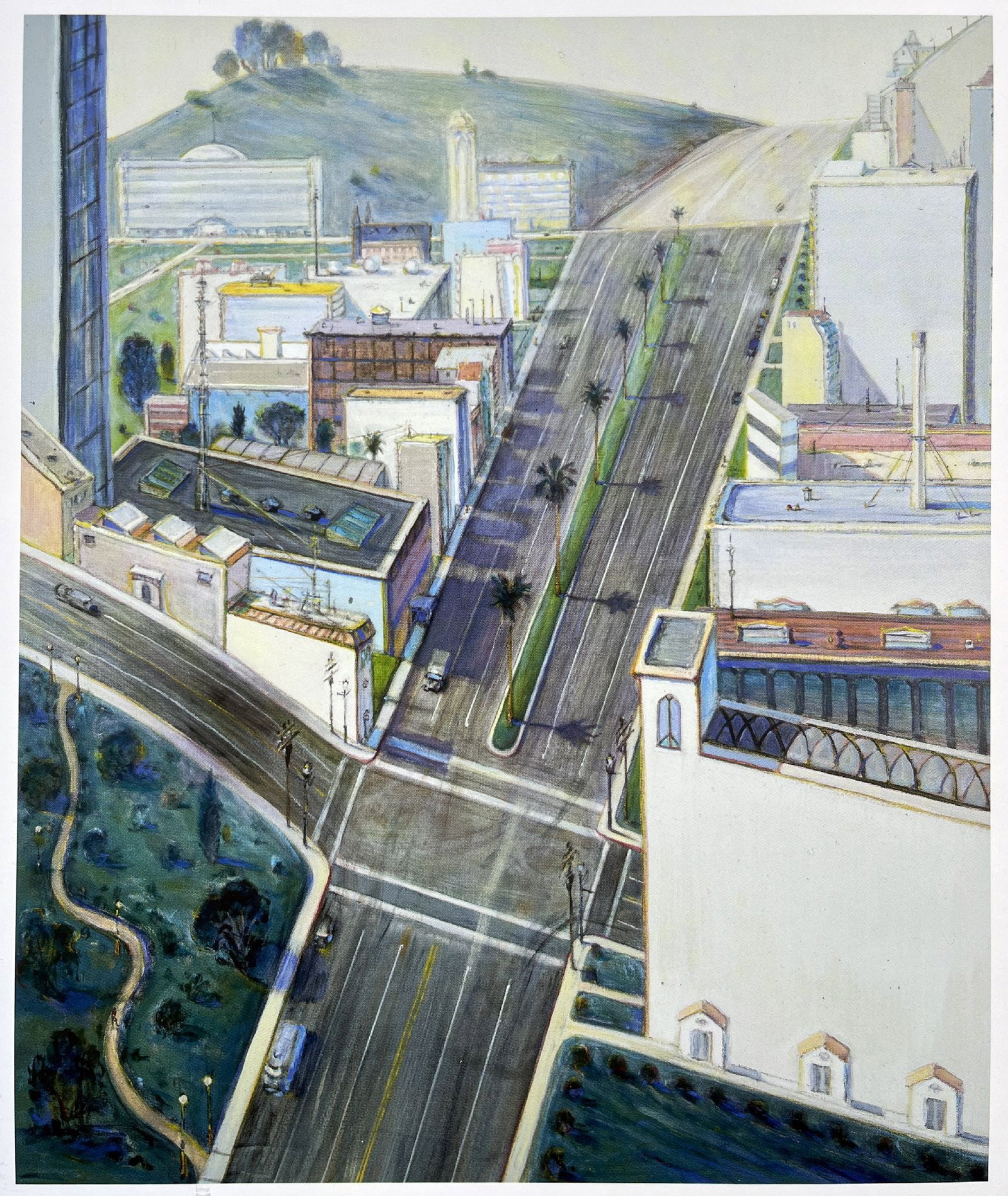 Wayne Thiebaud - Coming and Going: Artist: Wayne Thiebaud Title: Coming and Going Year: 2019 Dimensions: 8 1/2 x 9 1/2 in. Edition: Colored Offset Lithographs that Come Matted in white with a color trim to matc