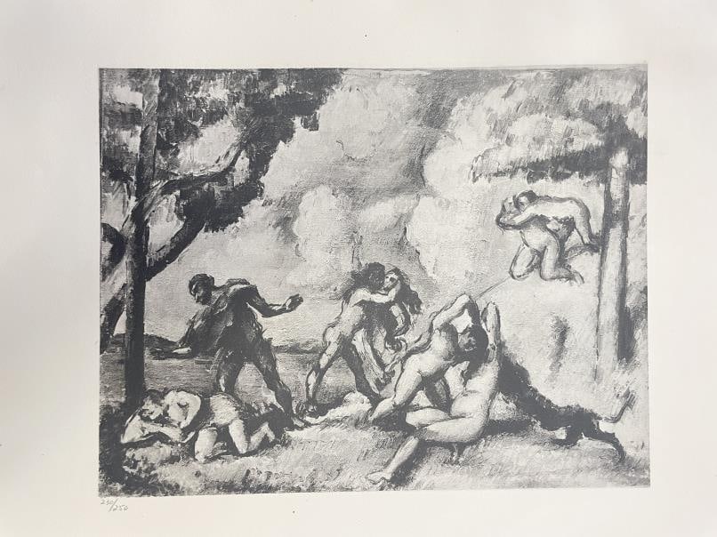Paul Cezanne (After) - Bacchanal: Artist: Paul Cezanne (After) Title: Bacchanal Year: 1914 Dimensions: 15in. by 11in. Edition: From the rare limited edition of 250 Publisher: Bernheim-Jeune Edit