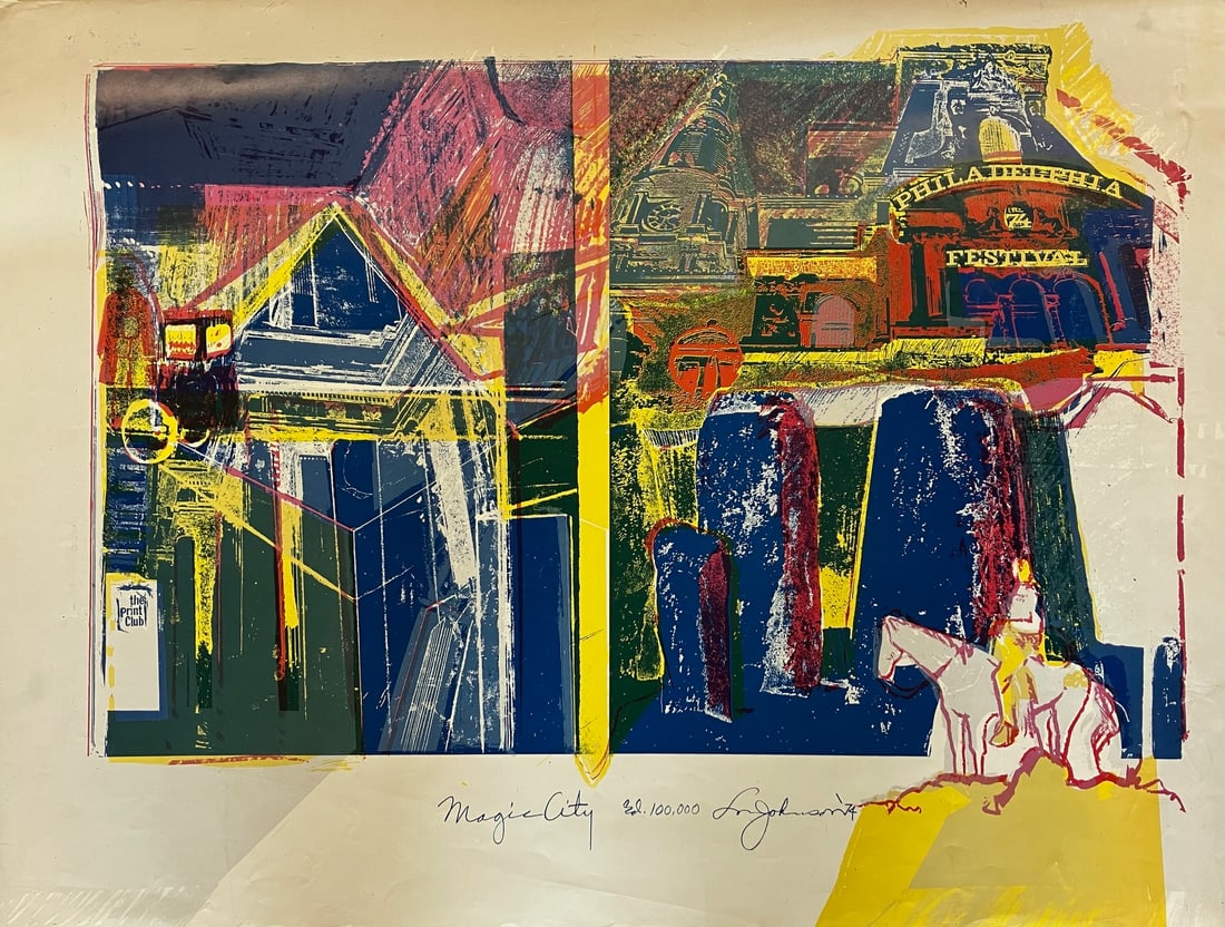 Unknown Artist - Magic City: Artist: Unknown Artist Title: Magic City Year: 1974 Dimensions: 17 1/2in. by 24in. Edition: From the Rare Limited Edition Medium: Serigraph in Colors on Paper</
